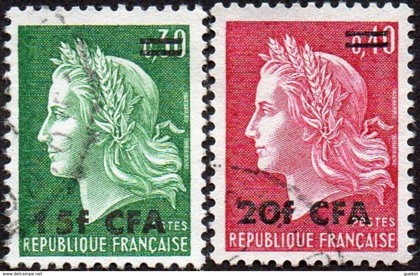 Réunion Obl. N° 384 - 385 Marianne De Cheffer - Oblitérés