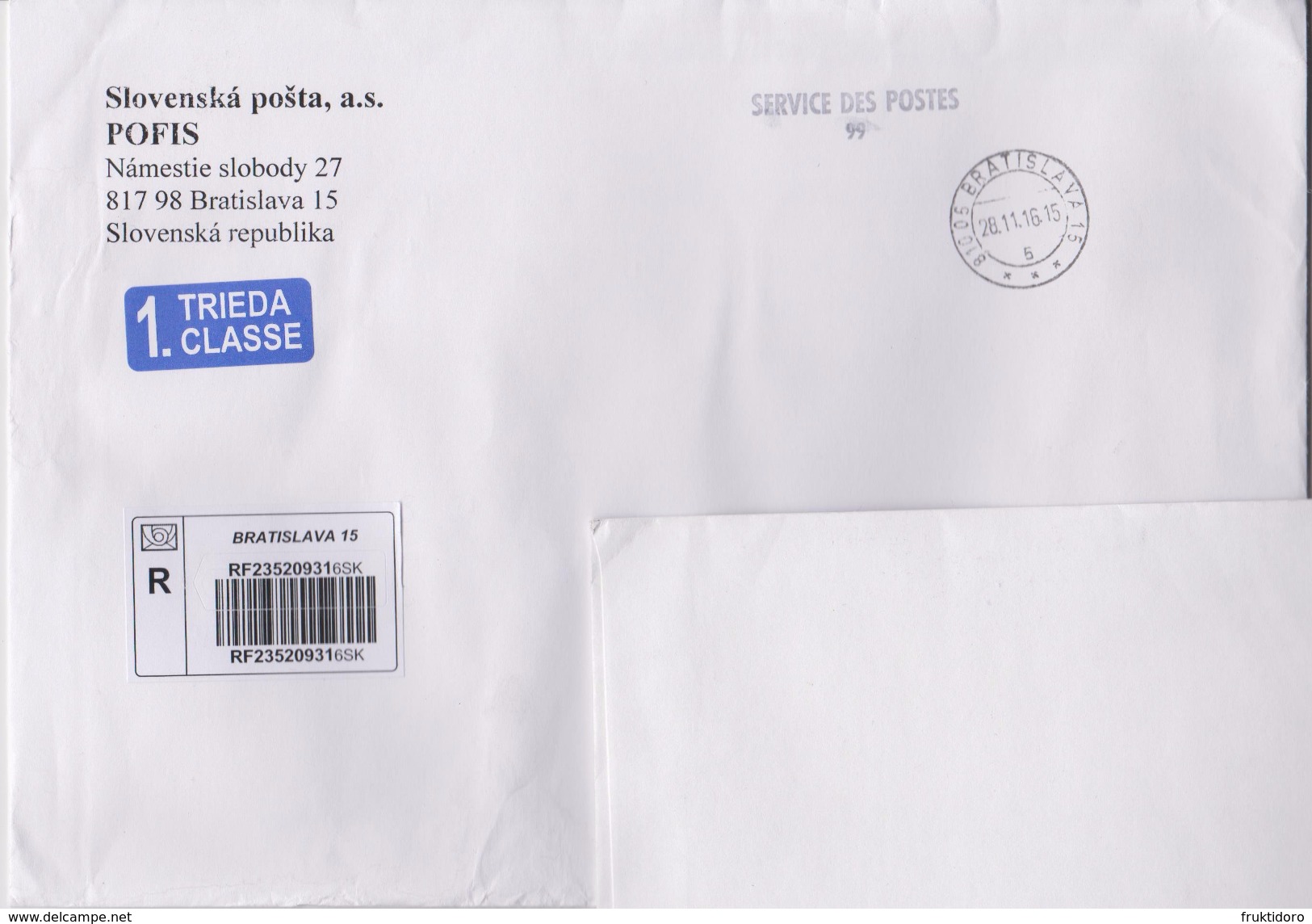 Slovakia Registered Letter From Bratislava To Japan - Barcode 2016 - Variedades Y Curiosidades