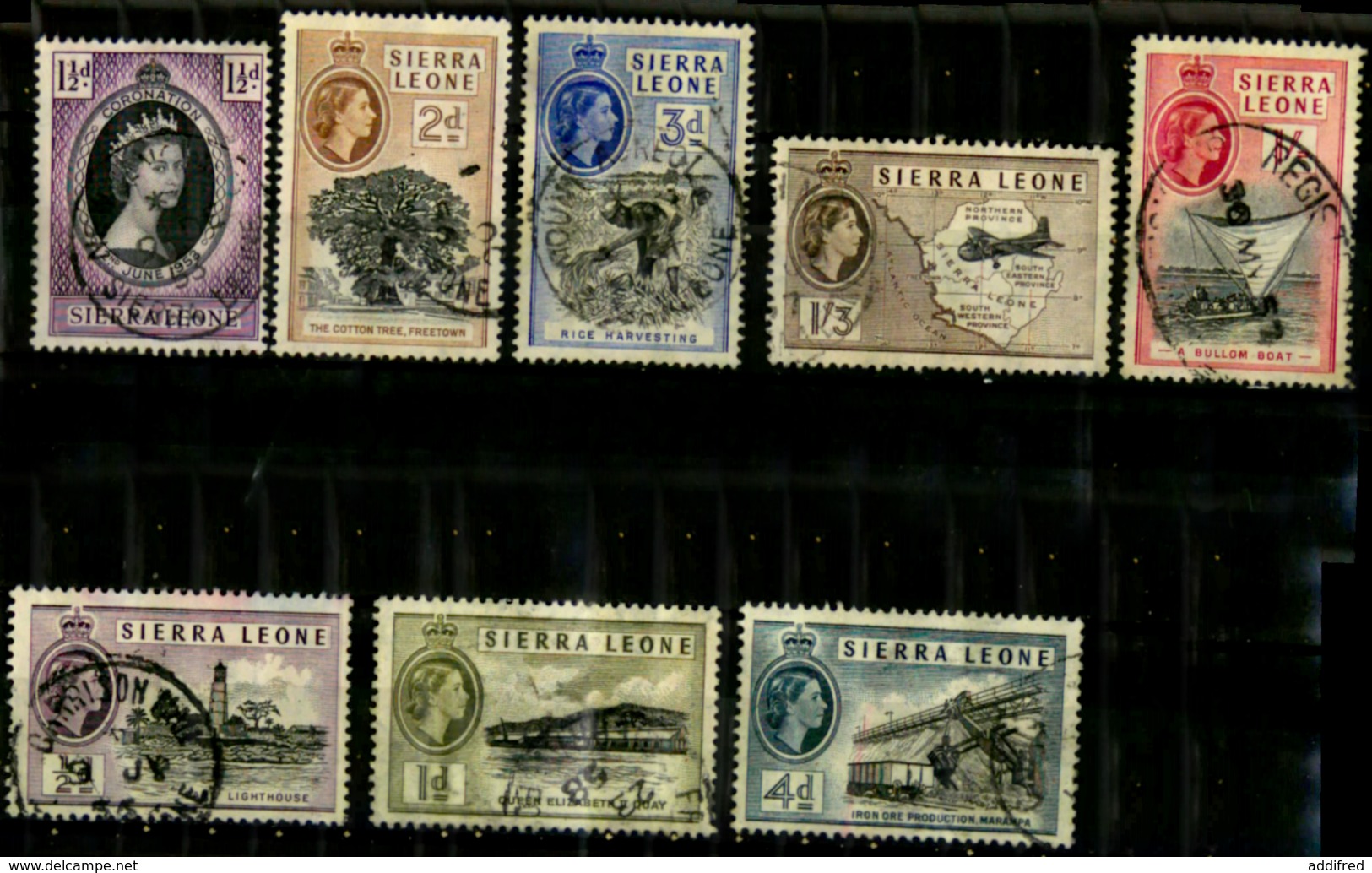 Sierra Leone Y&T N° 195.196.200.198.199.202.194.203. Oblitéré - Sierra Leone (...-1960)