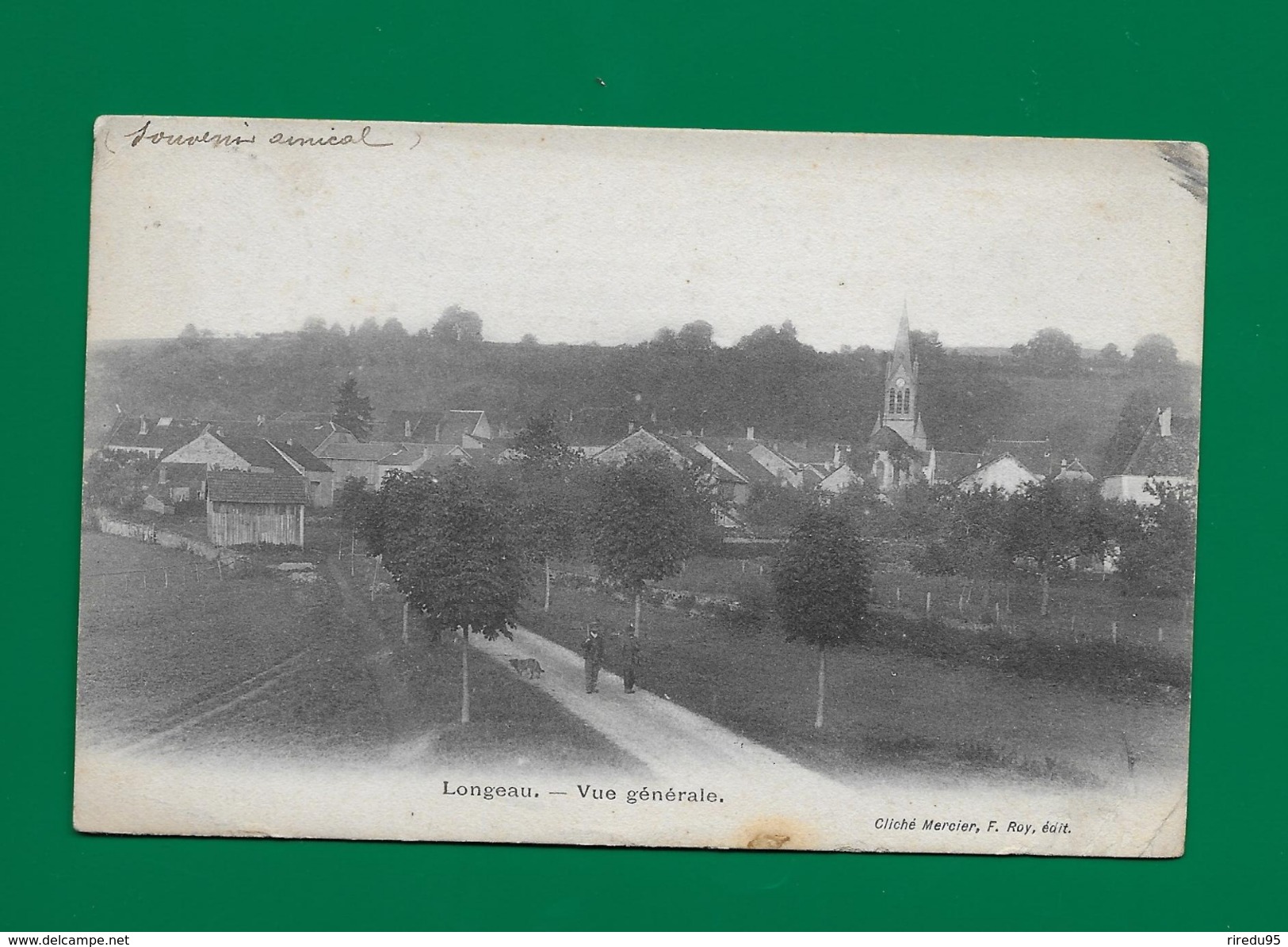 CPA 52 LONGEAU VUE GENERALE DU VILLAGE ET VUE SUR L EGLISE - Le Vallinot Longeau Percey