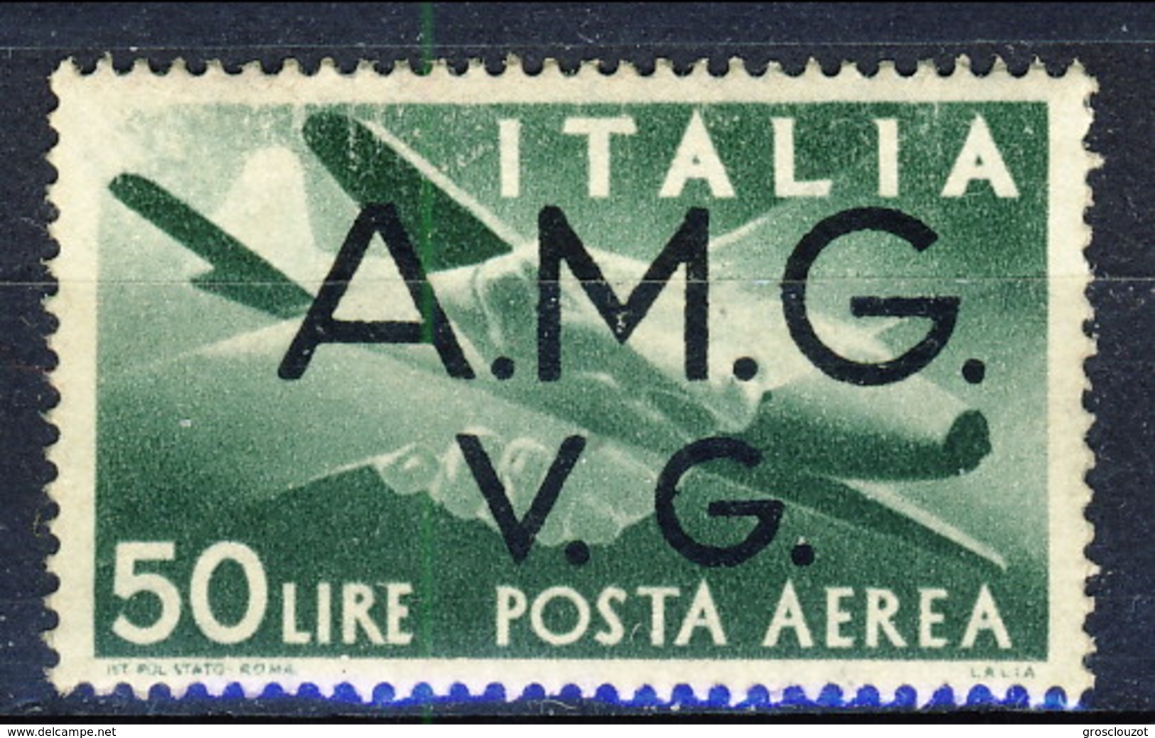 Trieste VG Zona A Posta Aerea 1945 - 47 N. 8 L. 50 MNH Cat. &euro; 8 - Neufs