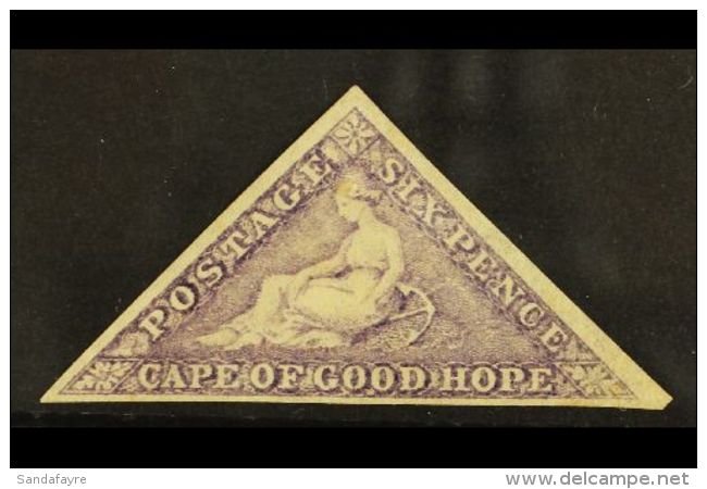 CAPE OF GOOD HOPE 1863-64 6d Bright Mauve, SG 20, Very Fine Mint With Part OG &amp; 3 Large Margins. Fresh &amp;... - Unclassified