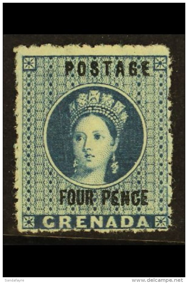 1881 4d Blue, Wmk Large Star, SG 23, Very Fine And Fresh Mint. Lovely Full Colour. For More Images, Please Visit... - Grenada (...-1974)