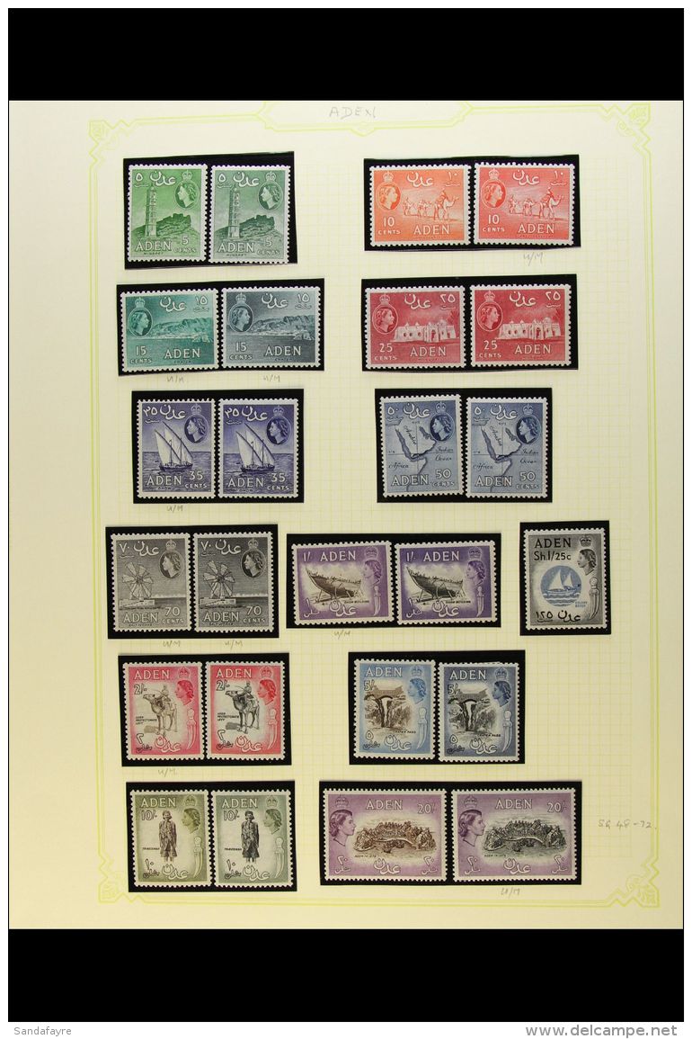 1937-66 FINE MINT COLLECTION An All Different Collection Which Includes 1939-48 Set To 1r, 1951 Surch Set To 1s On... - Aden (1854-1963)