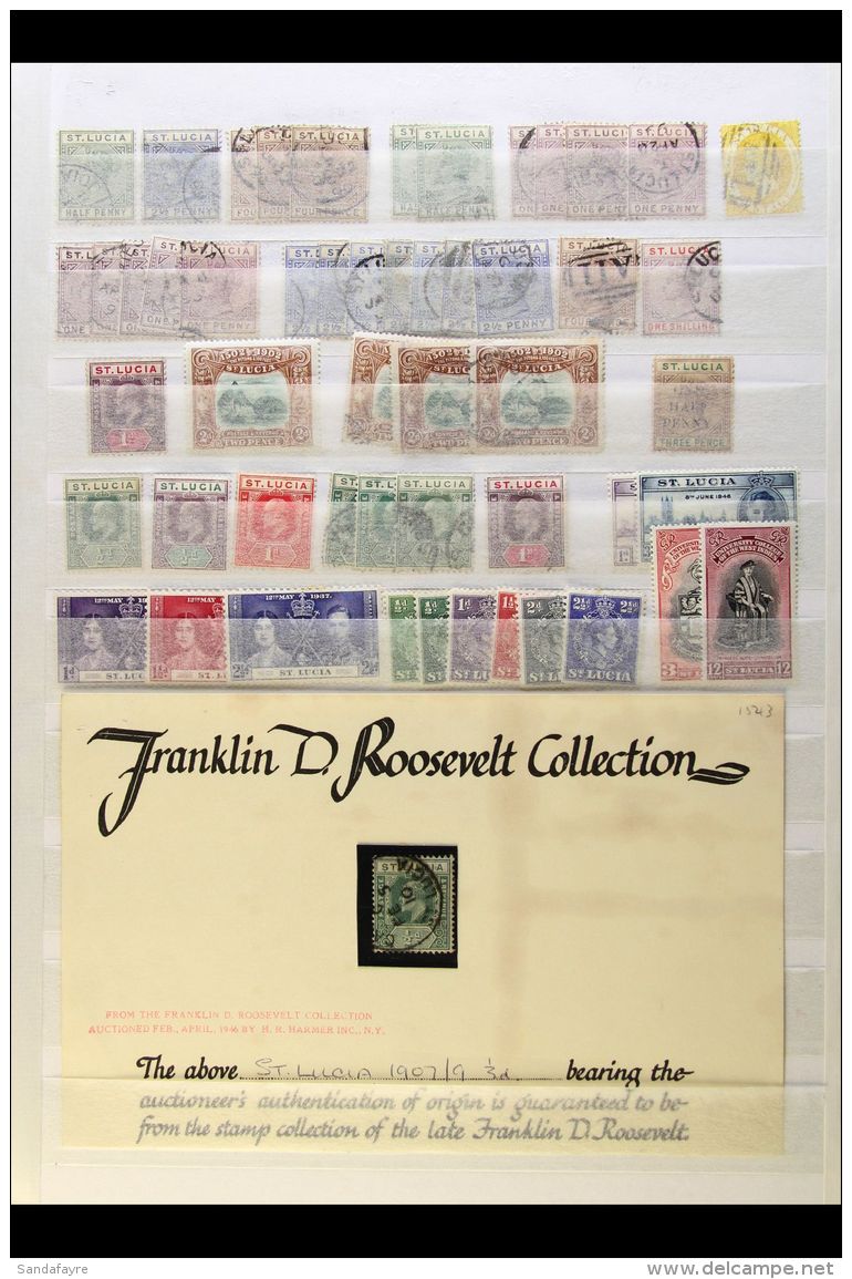 BRITISH WEST INDIES 1850's-1940's Attractive Mint &amp; Used Ranges On Stock Pages, Inc ST LUCIA 1864-74 4d Used,... - Other & Unclassified