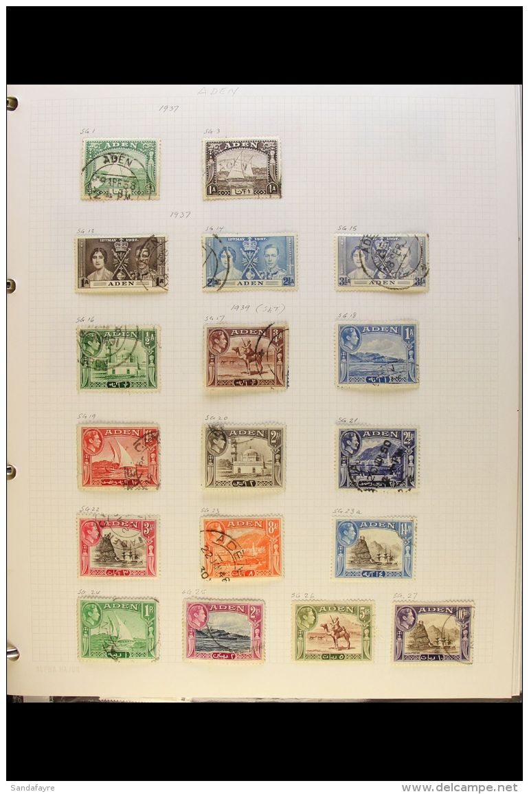 BRITISH COMMONWEALTH - 13 VOLUME USED STAMP COLLECTION COUNTRIES ADEN TO VIRGIN ISLANDS - We See Ranges From Most... - Other & Unclassified