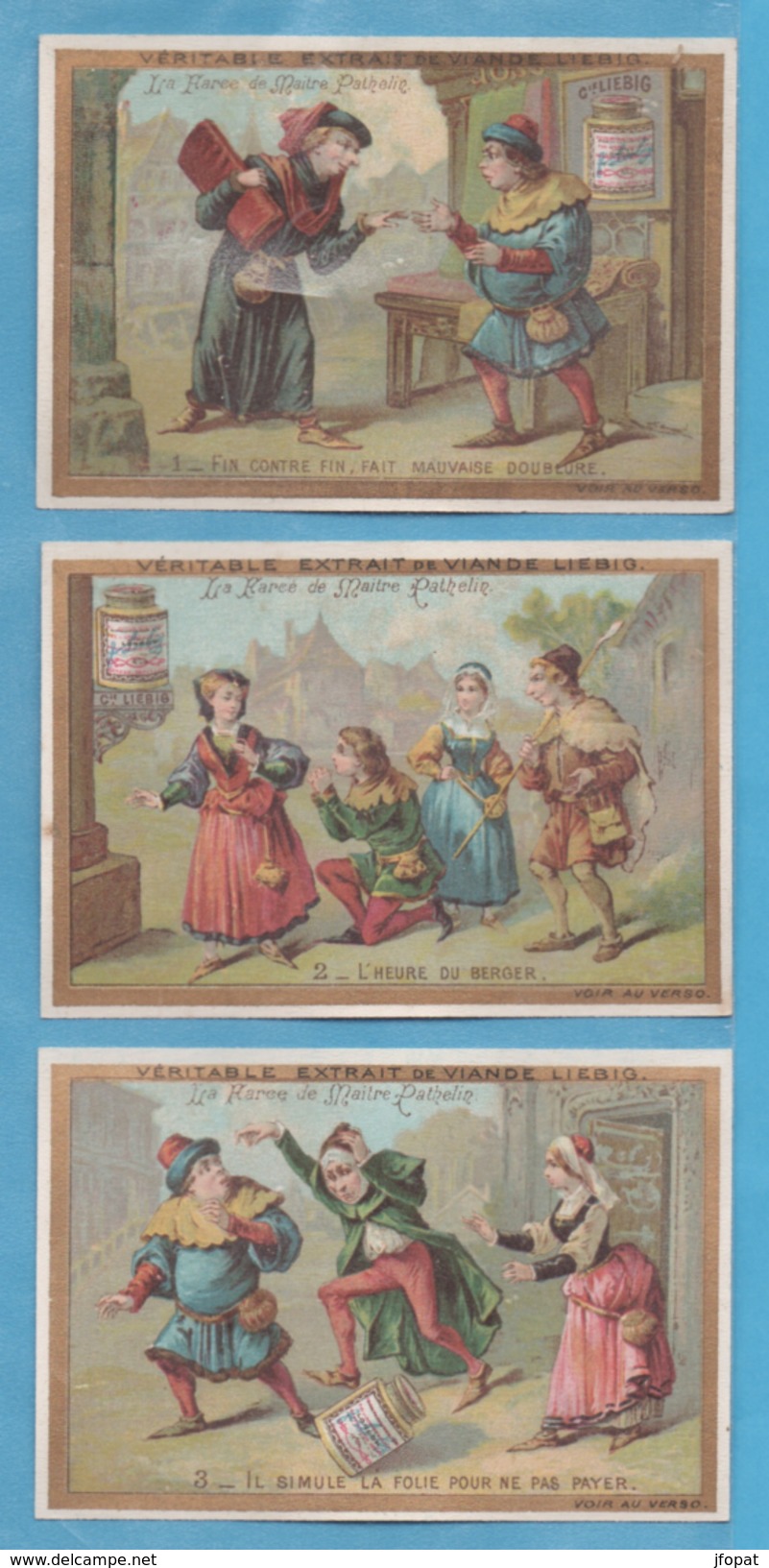 CHROMOS - LIEBIG, La Farce De Maître Pathelin, Dimensions 10,3 X 7,1 Environ - Liebig