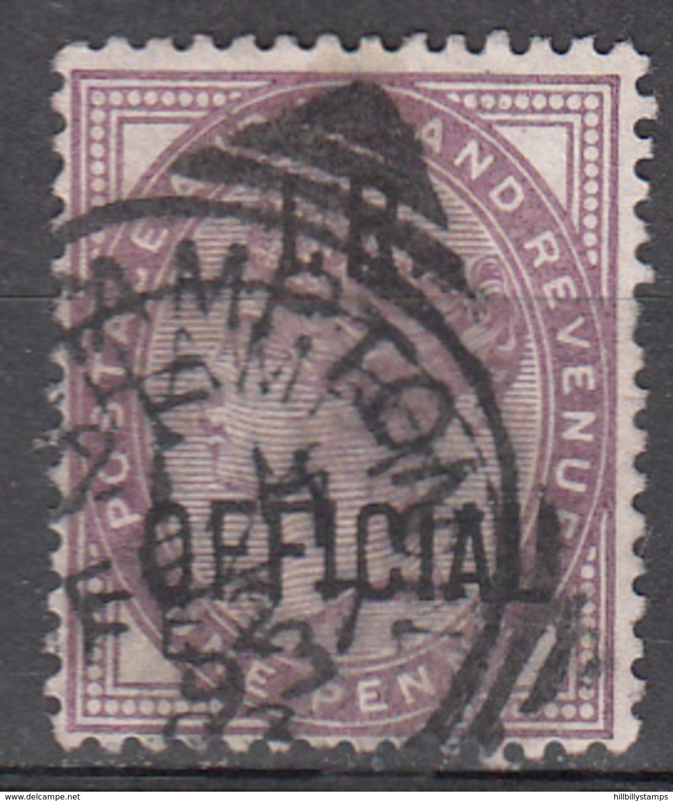 GREAT BRITAIN       SCOTT NO. 04       USED     YEAR  1882 - Service