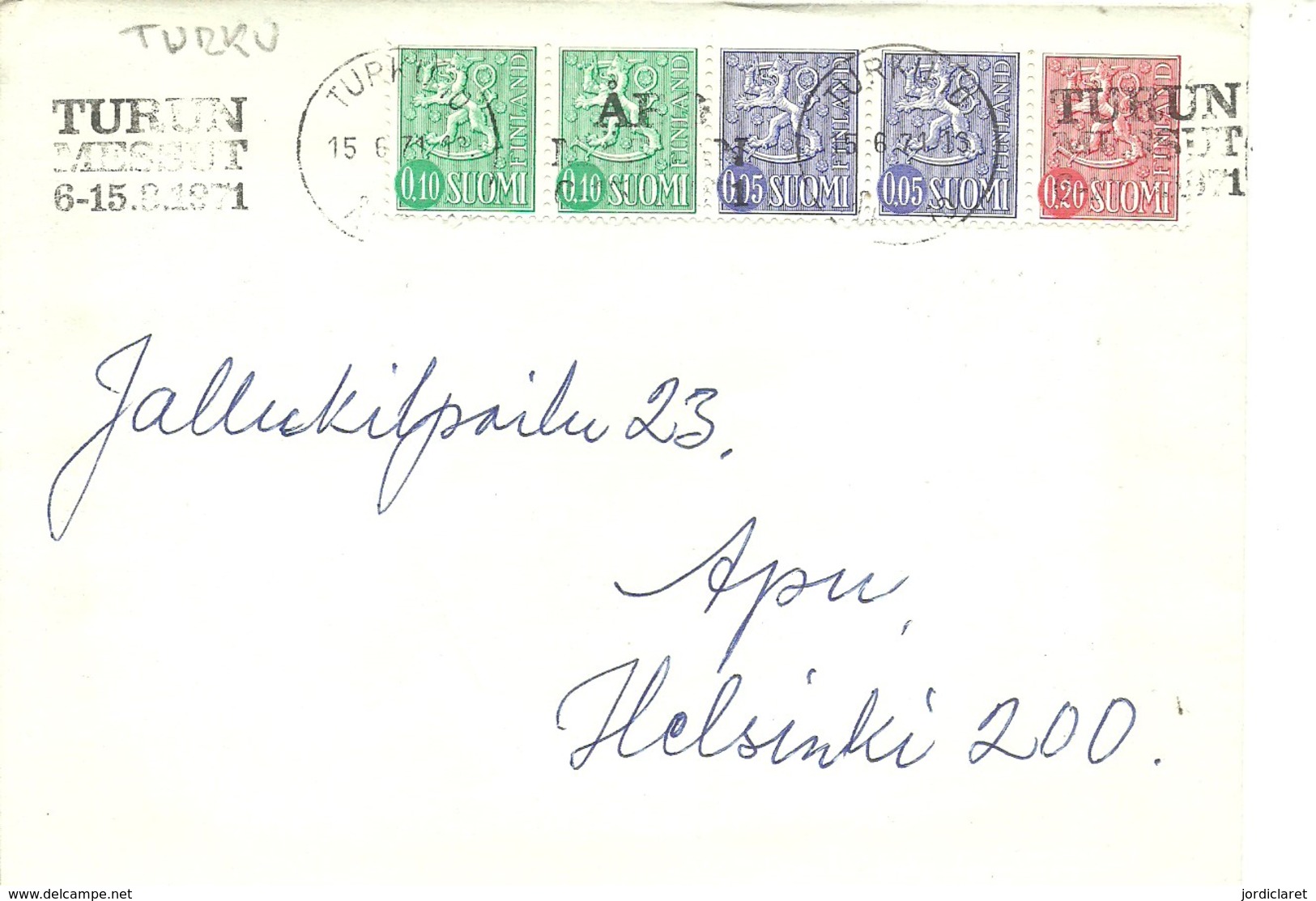 LETTER 1971 TURKU - Covers & Documents