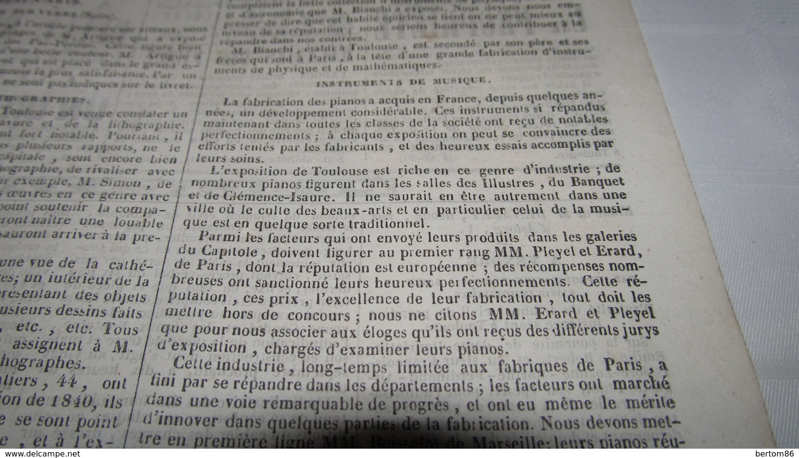 PIANOS , ORGUES , HARMONIUMS - PLEYEL , ERARD , DEBAIN , LATASTE , FOURNEAUX , ALEXANDRE... 1845. - 1800 - 1849