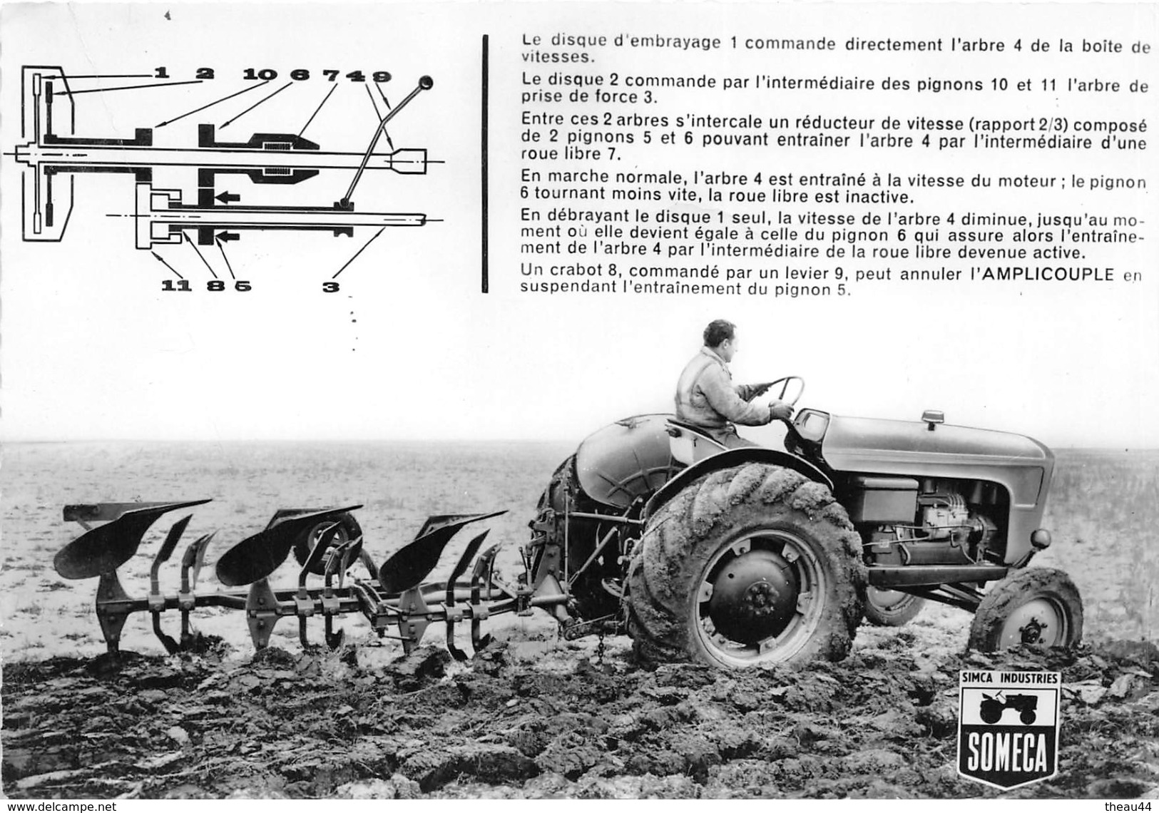 ¤¤  -  Carte Publicitaire Des Tracteurs " SOMECA "  - Simca Industries - Agriculteur -  ¤¤ - Tracteurs