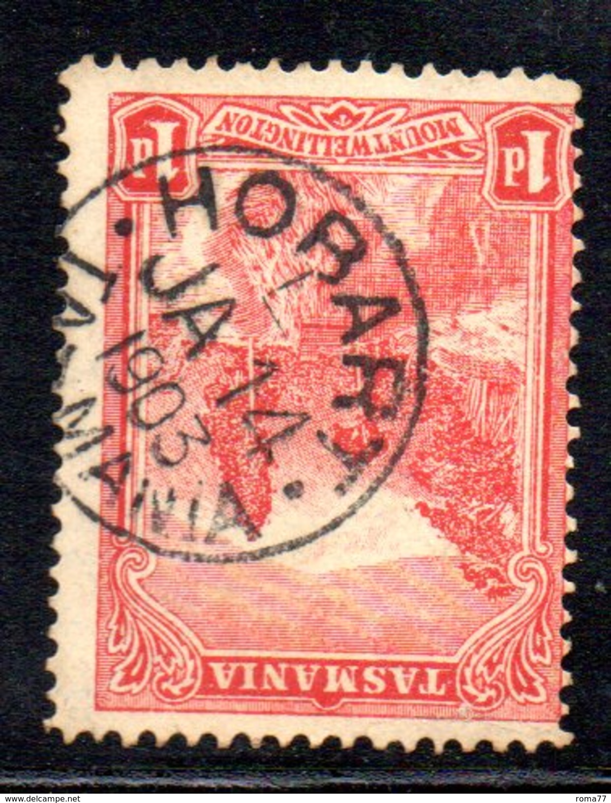 Xp2168 - TASMANIA 1 Pence Wmk V On Crown Used - Oblitérés