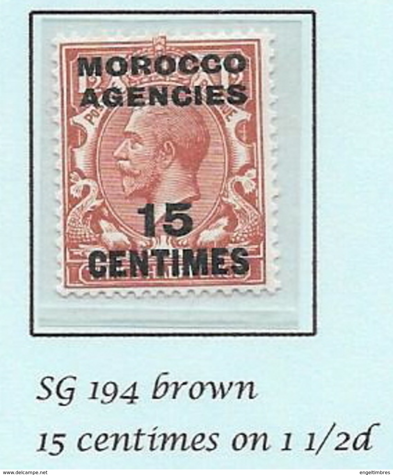 MOROCCO AGENCIES French Currency - George Vth - 1917/25 SG 194  MH - See Notes - Bureaux Au Maroc / Tanger (...-1958)