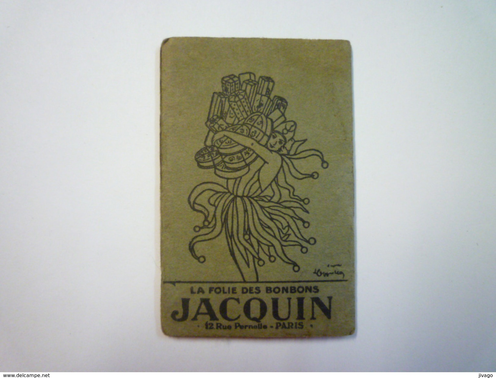 Joli  PETIT CALENDRIER  PUB  " JACQUIN "   1927    (format 5 X 7,7cm) - Tamaño Pequeño : 1921-40