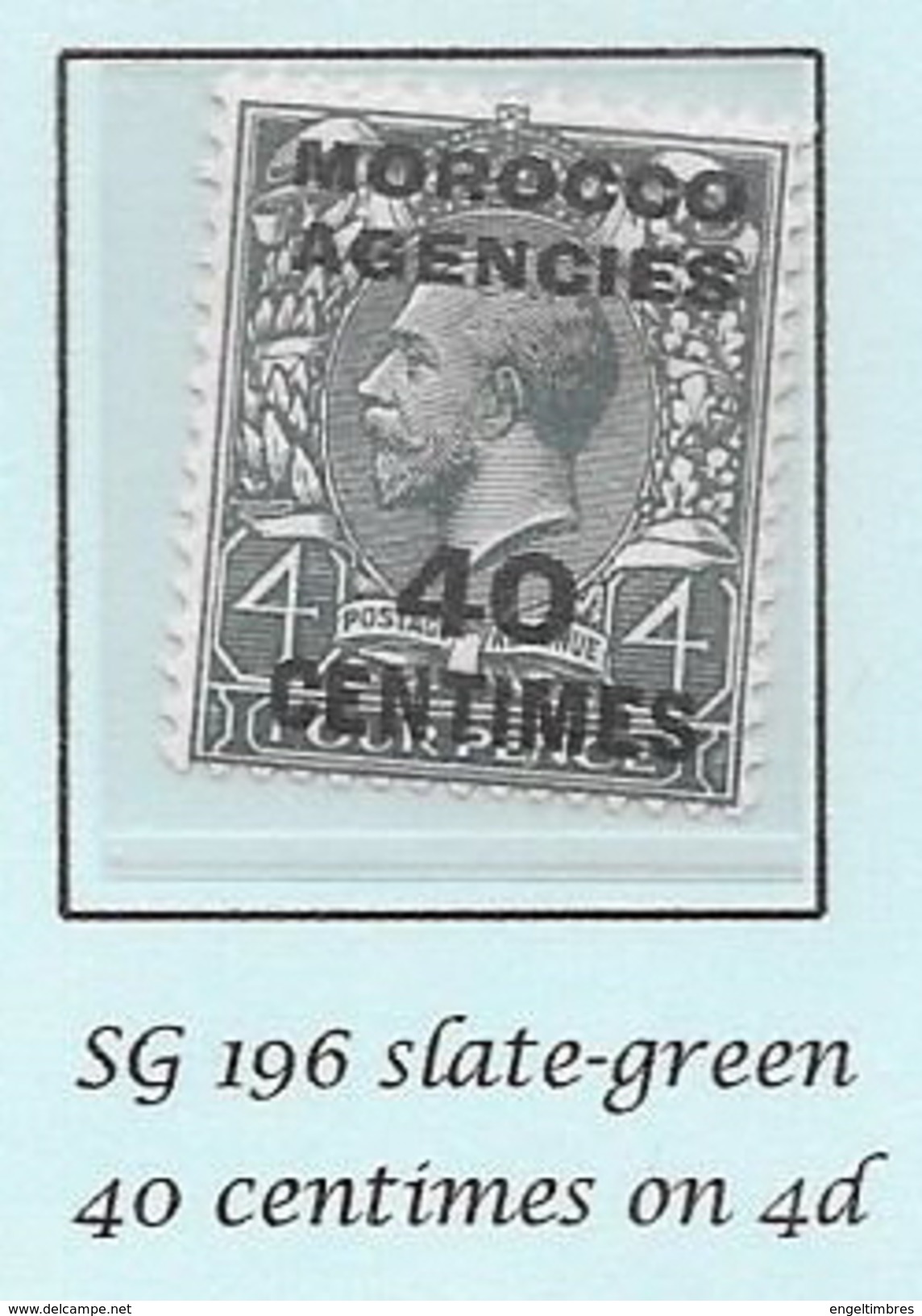 MOROCCO AGENCIES French Currency - George Vth - 1917/25 SG 196  MH - See Notes - Bureaux Au Maroc / Tanger (...-1958)