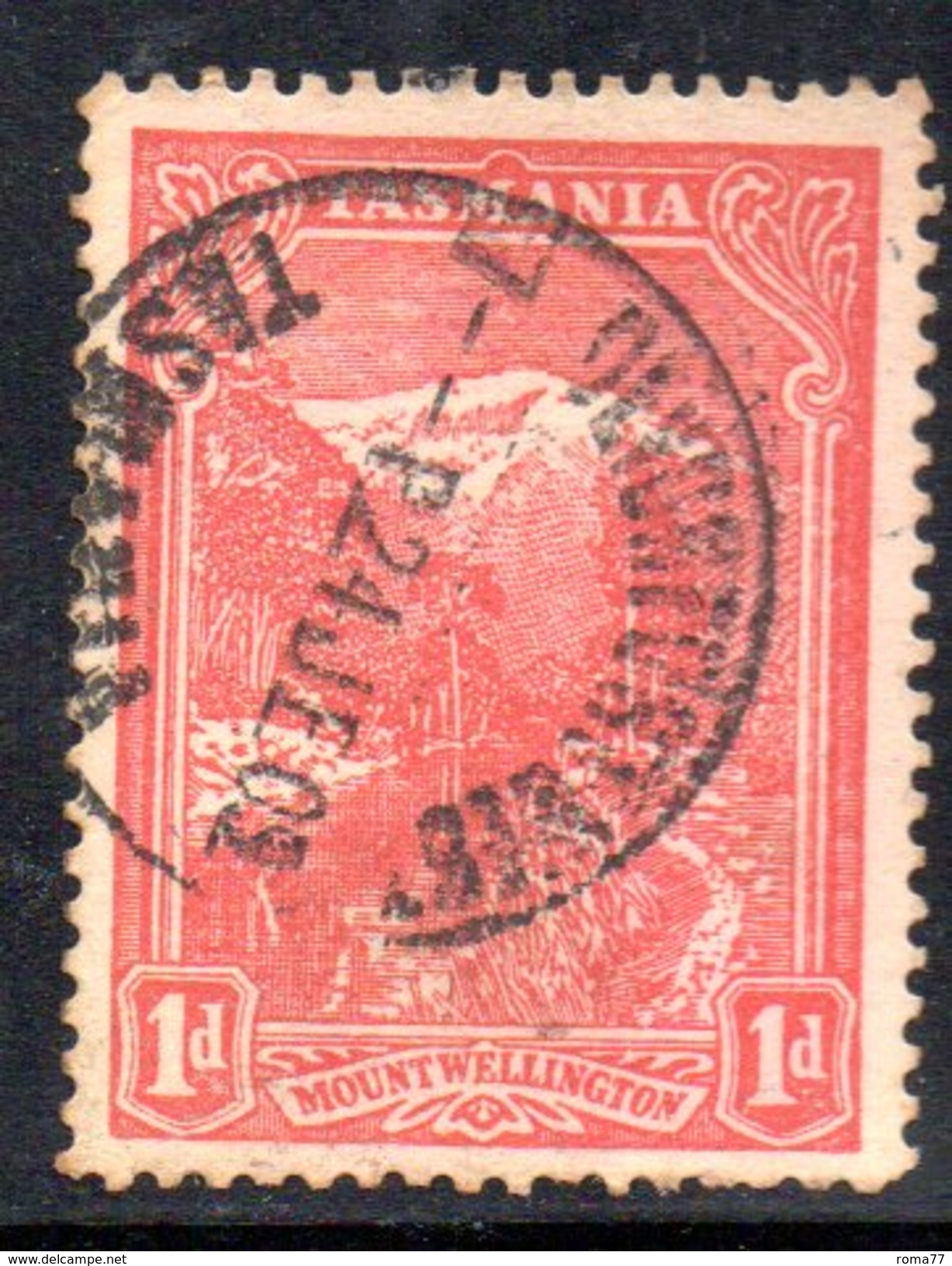 Xp2180 - TASMANIA 1 Pence Wmk  Crown On A (SIDEWAYS) Used. - Usati