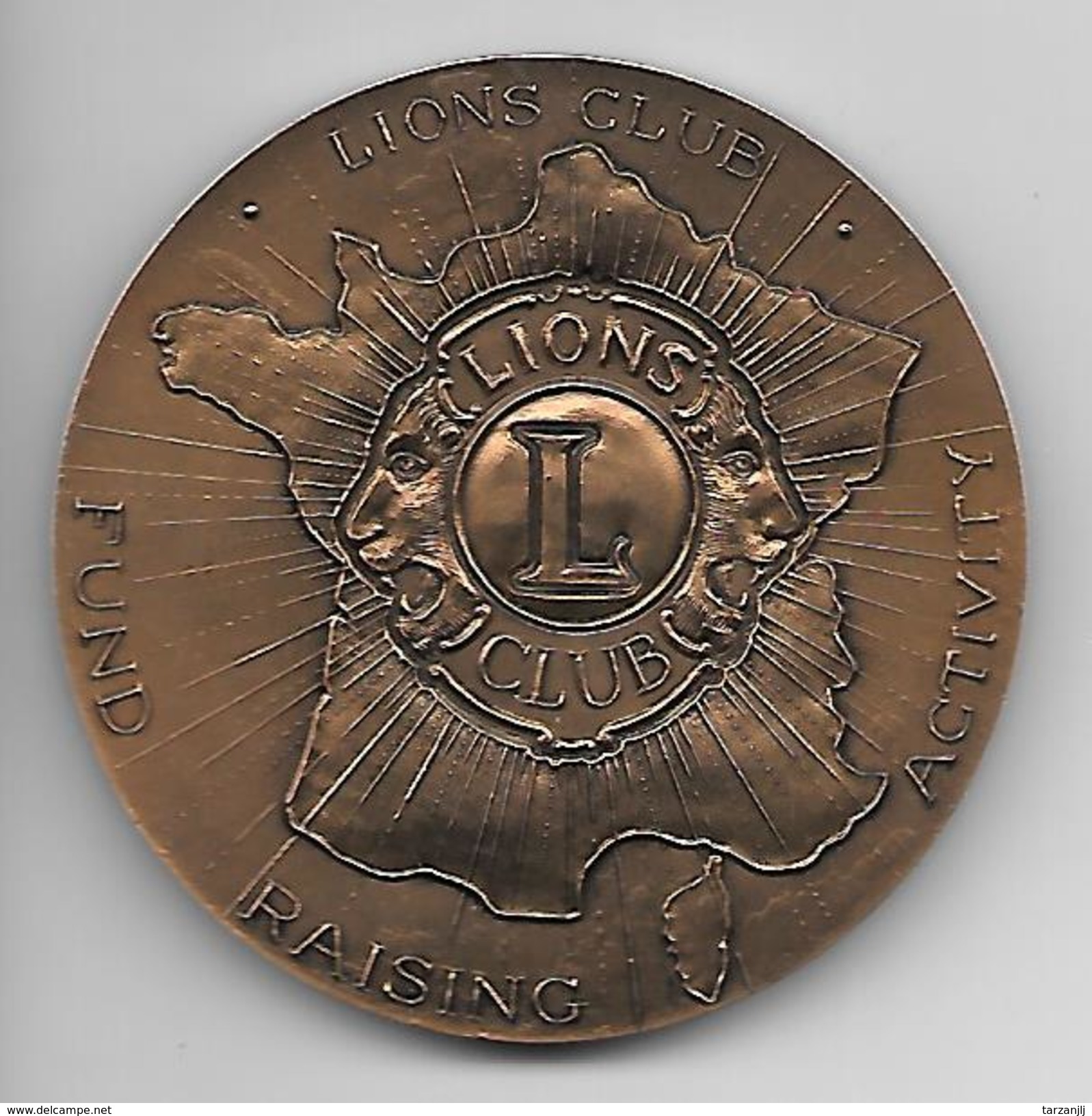 Médaille De Table Lions Club 1917-1992 Bronze - Altri & Non Classificati