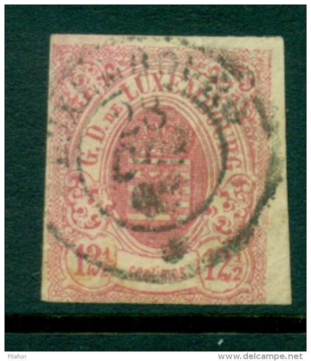 Luxembourg - 1860 - 12,5c Wapen, Used With Faults - 1859-1880 Coat Of Arms