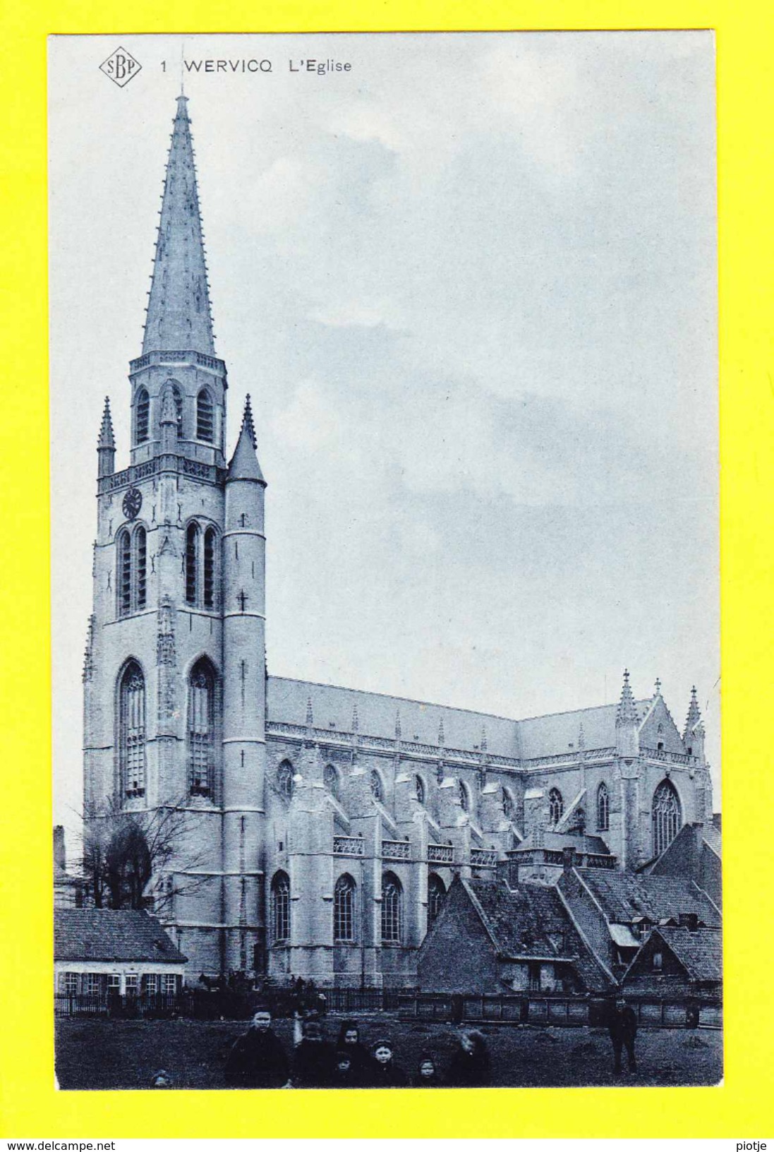 * Wervik - Wervicq (Menen - West Vlaanderen) * (SBP, Nr 1) L'église, Kerk, Church, Kirche, Animée, Unique, TOP, Rare - Wervik