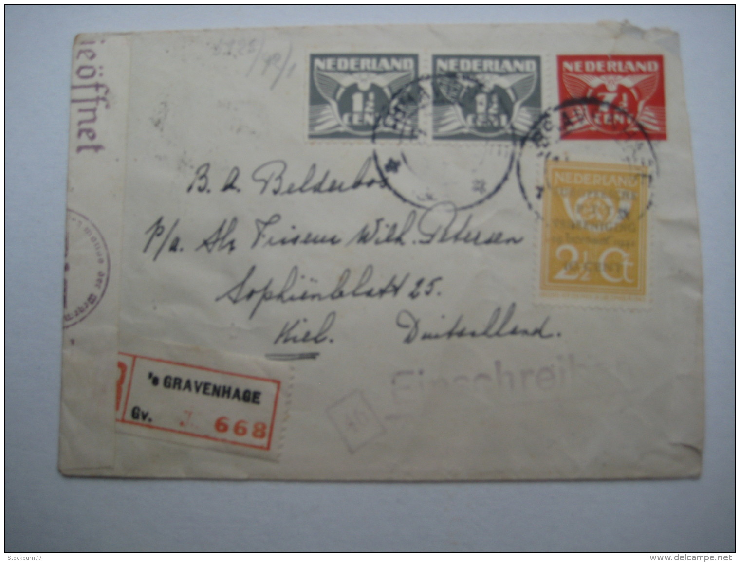 1943 , Einschreiben  Nach Deutschland - Brieven En Documenten