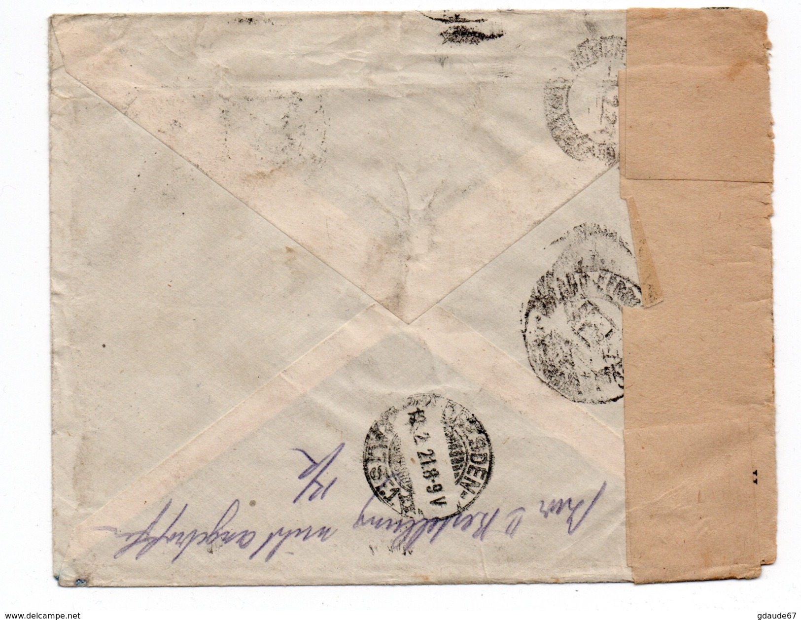 1921 - ENVELOPPE RECOMMANDEE De SMYRNE (BUREAU ITALIEN AU LEVANT) Avec CACHET POSTA MILITARE Pour DRESDEN -> CENSURE - European And Asian Offices