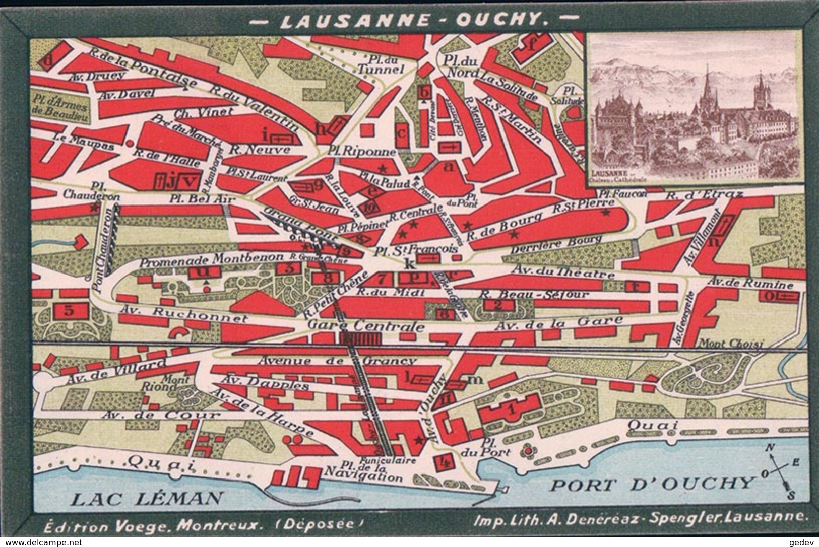 Lausanne Plan De La Ville (270) - Lausanne