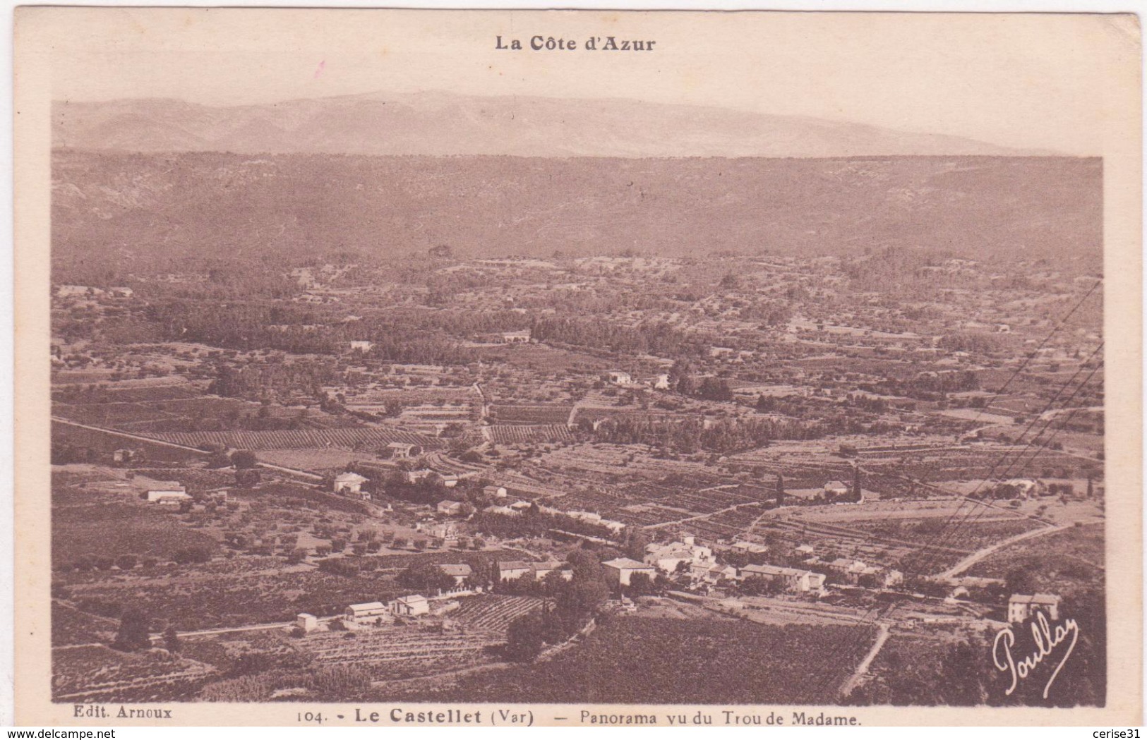 CPA -  104. LE CASTELLET (Var) -  Panorama Vu Du Trou De Madame - Le Castellet