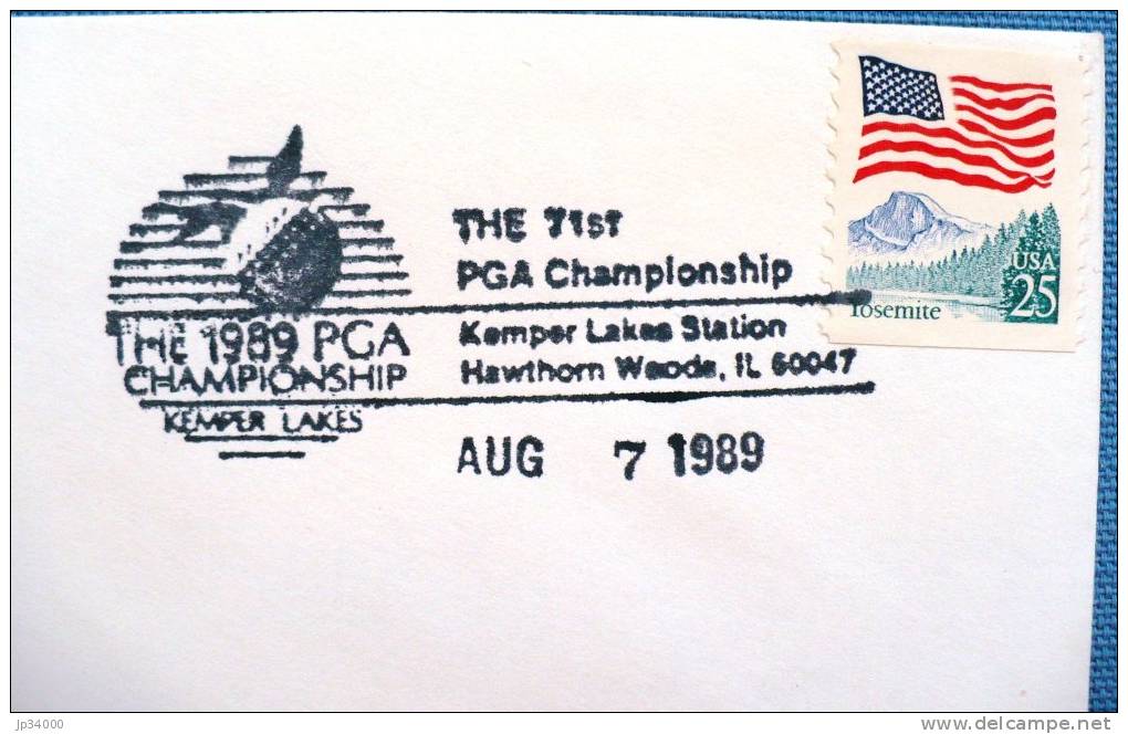 ETATS UNIS Golf.  Oblitération Speciale Temporaire 7 Aout 1989 Kemper Lake Station - Golf