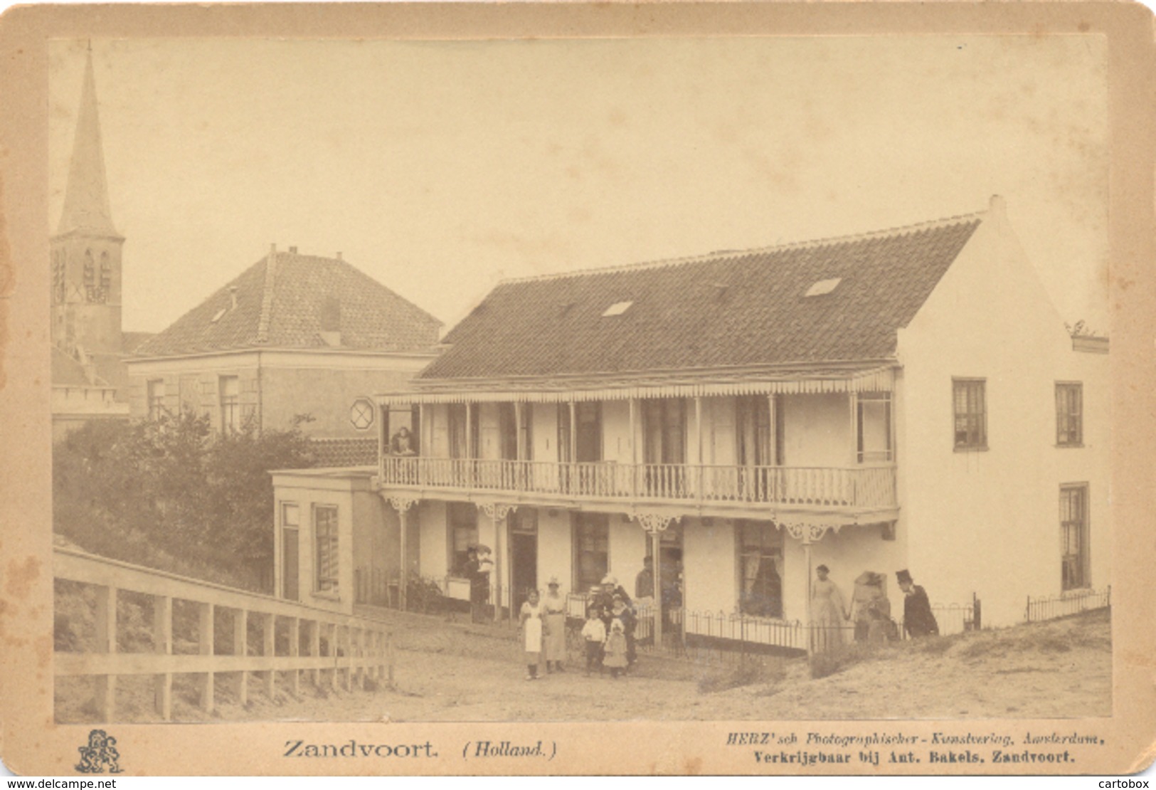 Zandvoort, Poststraat (Kabinetfoto 1893)  (originele Foto Op Karton) - Zandvoort