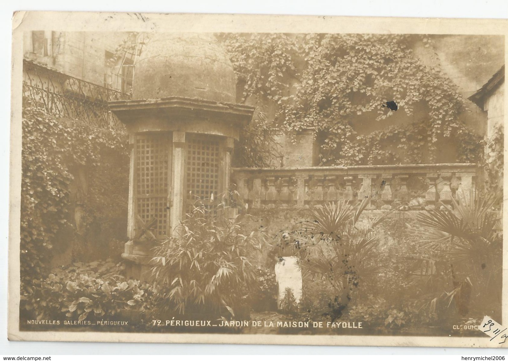 24 - Dordogne - Perigueux Jardin De La Maison De Fayolle 1905 - Périgueux
