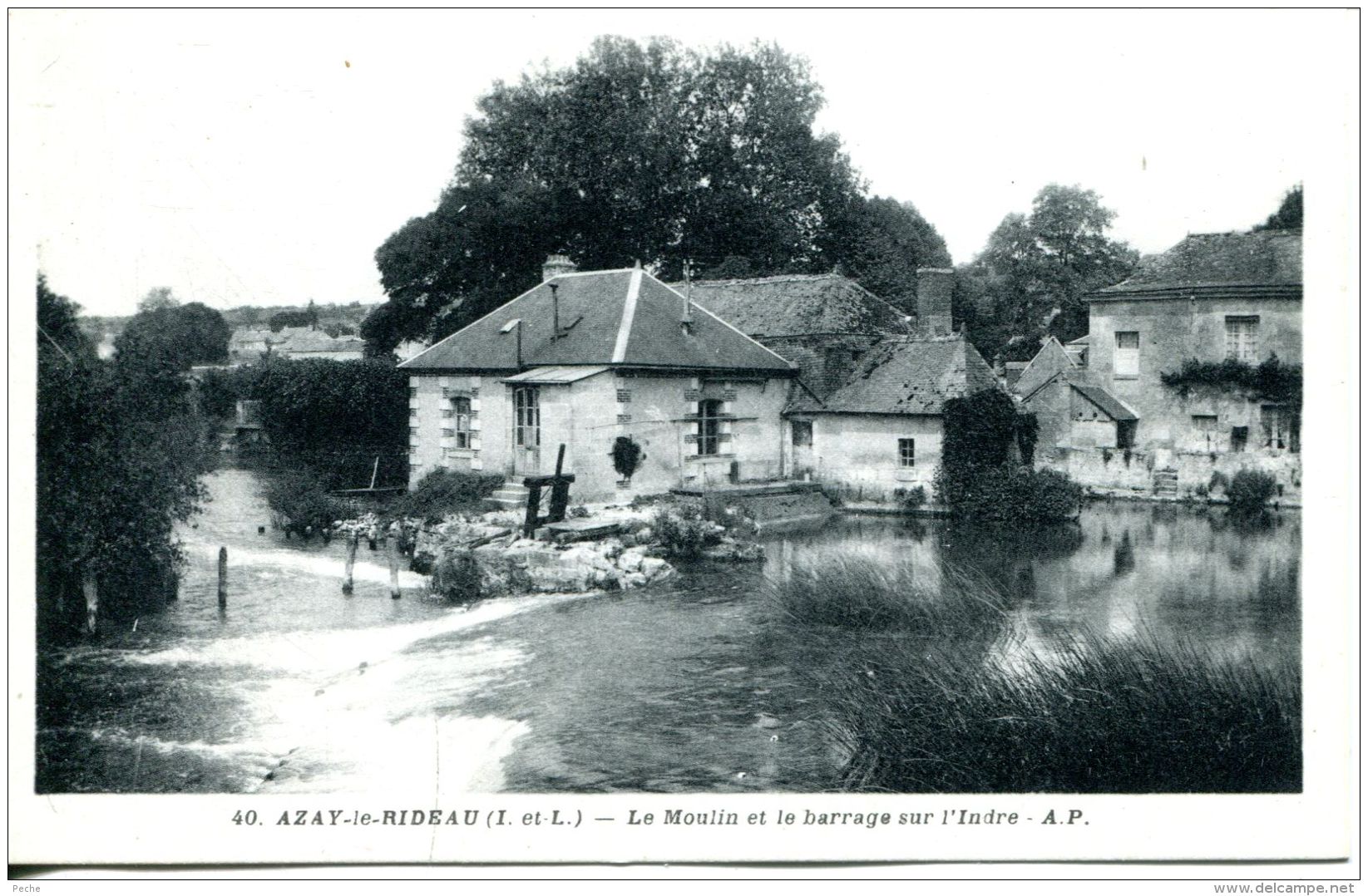 N°31807 -cpa Azay Le Ridau -le Moulin Et Le Barrage Sur L'Indre- - Wassermühlen