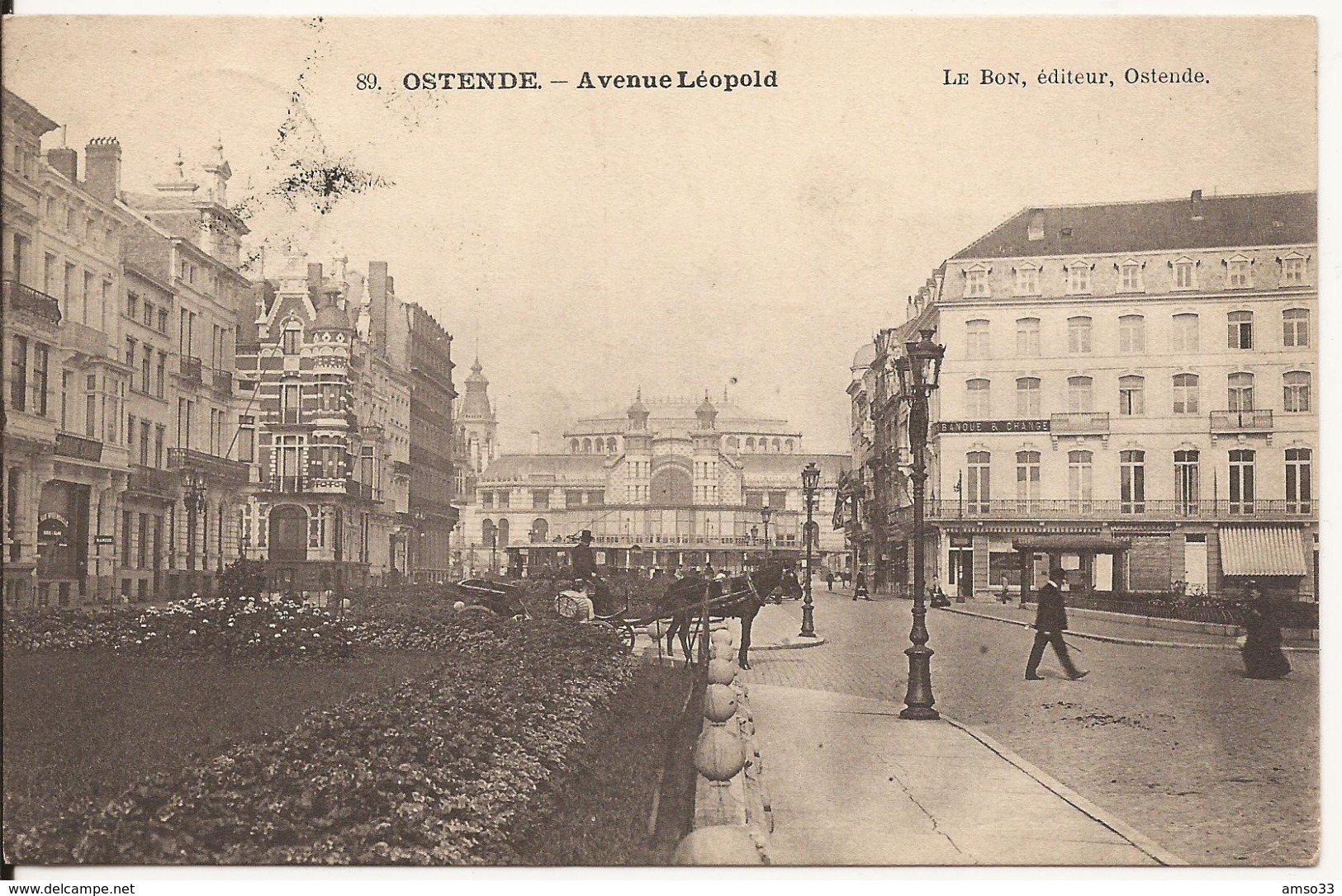 9210. BELGIQUE OSTENDE. AVENUE LEOPOLD 1906 - Oostende