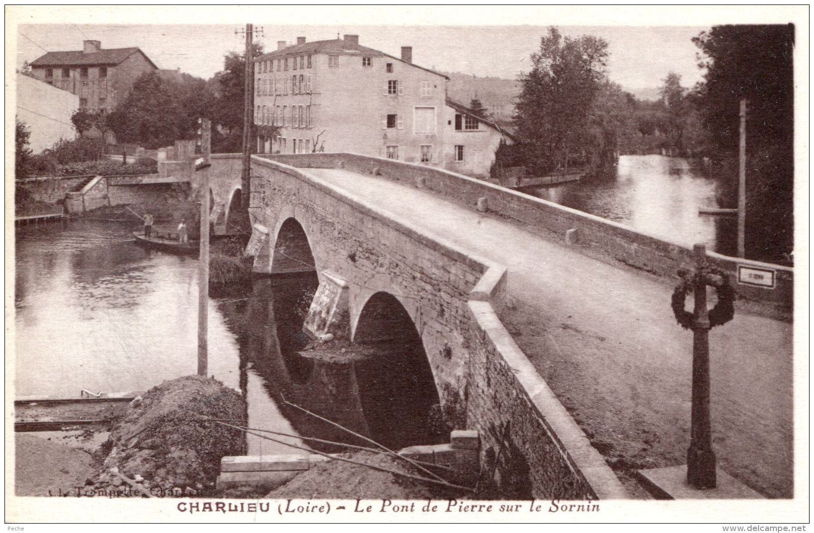 N°31815 -cpa Charlieu -le Pont De Pierre Sur Le Sornin- - Charlieu