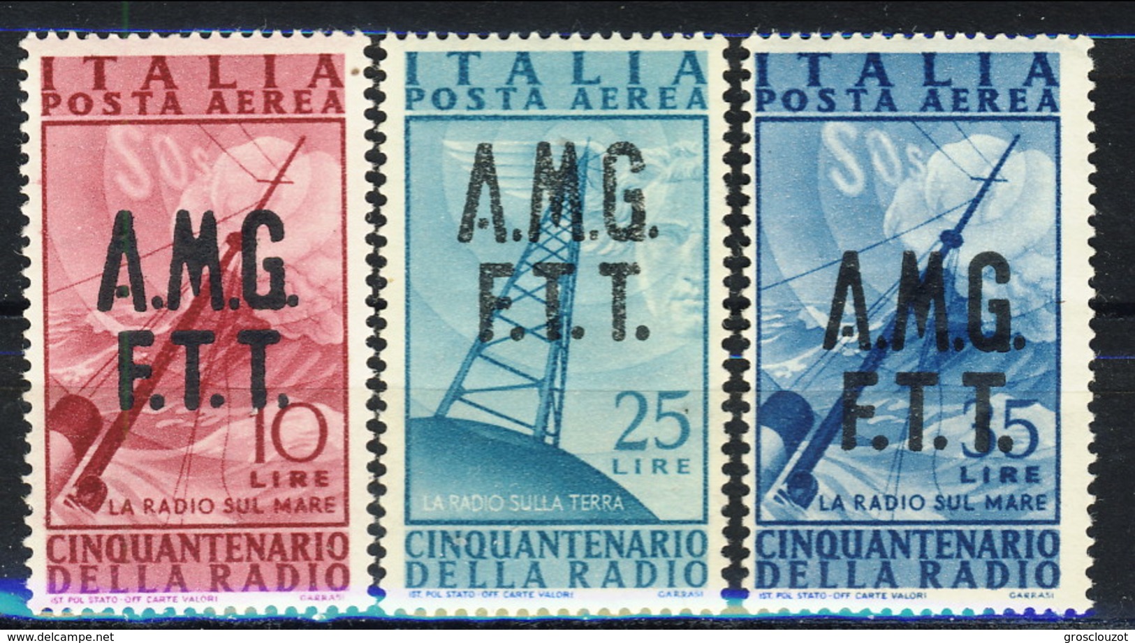 Trieste Zona A Posta Aerea 1947 N. 8 E N. 10-11 MNH &euro; 11 - Luchtpost