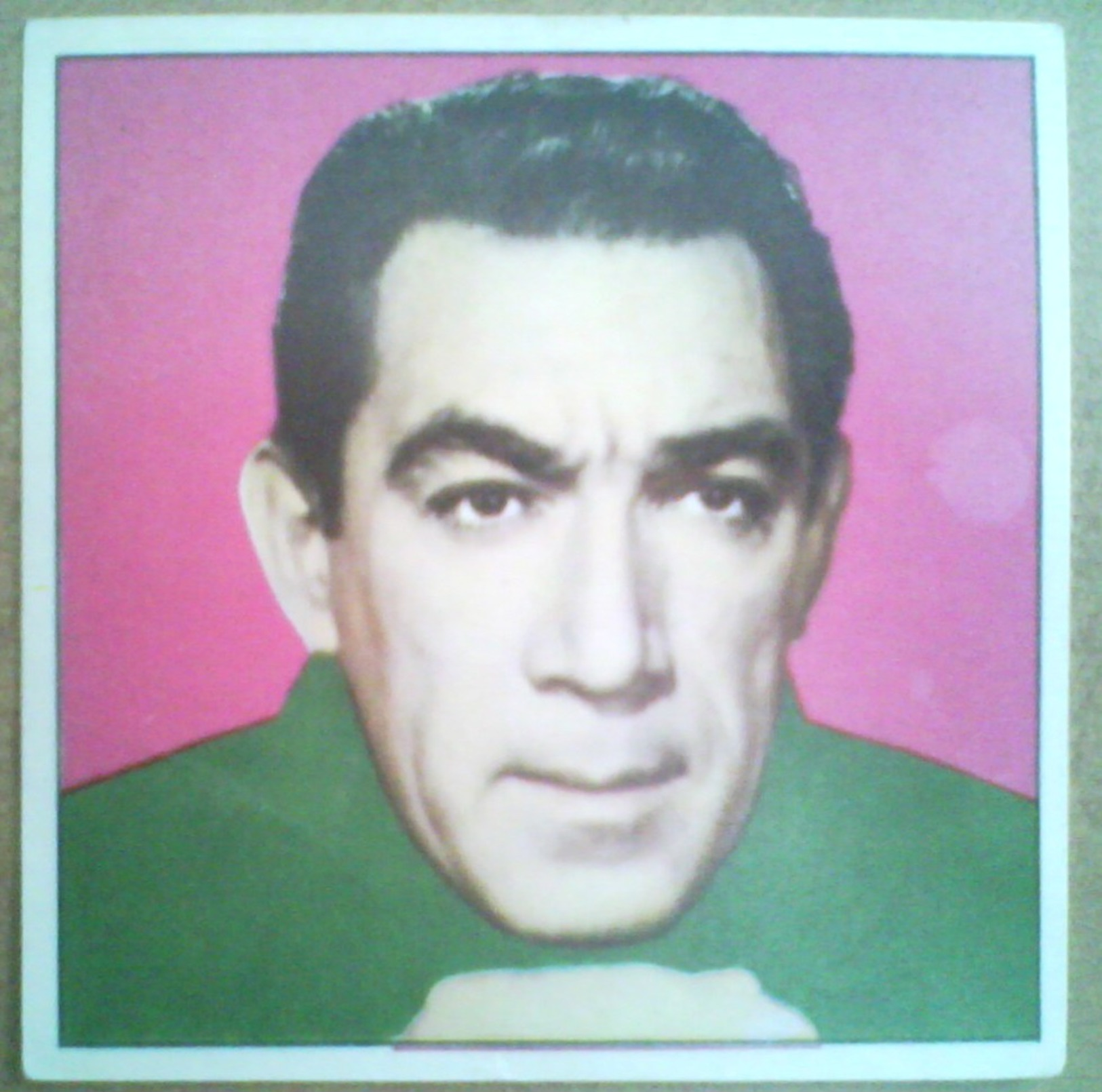 CINE-FOTO - MOVIE ARTISTS - ANTHONY QUINN - OLD PRINT PHOTO PICTURE CARD / CHROMO PORTUGAL 1960 CINEMA FILM STARS - Collections