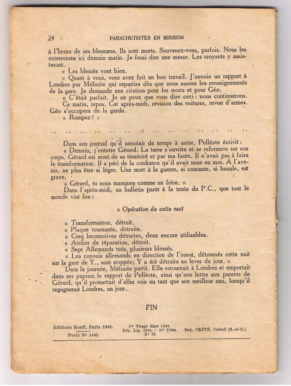 Livre Revue De Michel Norac (parachutistes En Mission Editions Roubb 1945 Collection Patrie Libérée  N° 6 - Guerre 1939-45