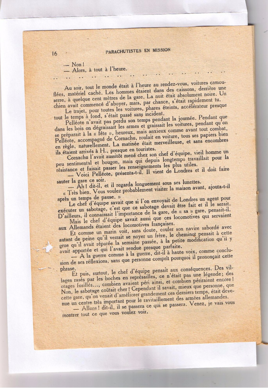 livre revue de michel Norac (parachutistes en mission editions Roubb 1945 collection patrie libérée  N° 6