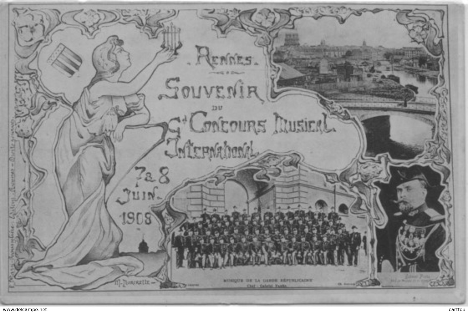 CPA Rennes - Souvenir Du Concours International De Musique 1908 - Rennes