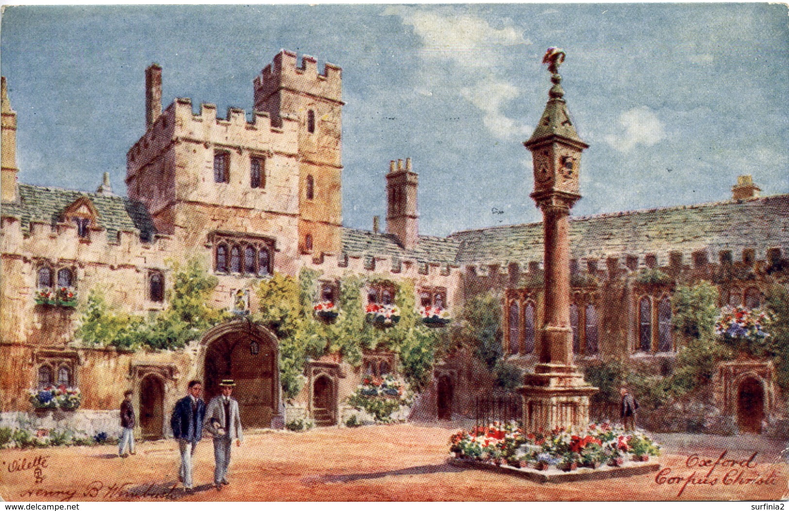 TUCKS OILETTE - HENRY WIMBUSH 7643 - PICTURESQUE OXFORDSHIRE SERIES I - CORPUS CHRISTI COLLEGE - Wimbush