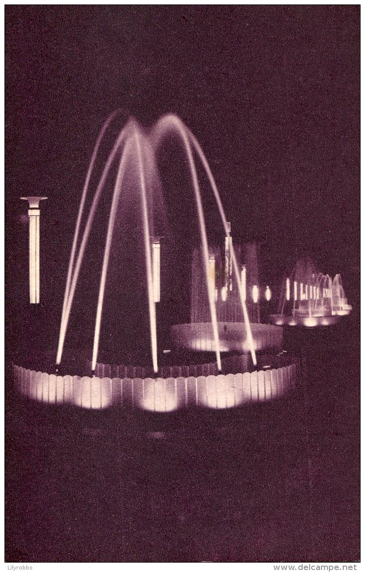 BELGIUM - Official Card De L'Exposition De Bruxelles 1935 - Jeux D'eau Et Fonyaines Lumineuses (2) - Exhibitions