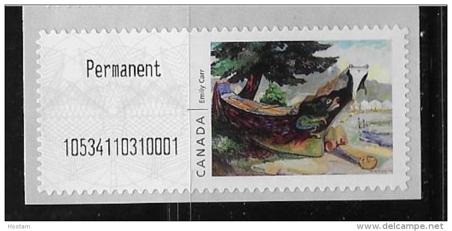 CANADA 2016,  KIOSK STAMPS , LIBRE SERVICE,  FAMOUS PAINTER: EMILY CARR - Francobolli (singoli)