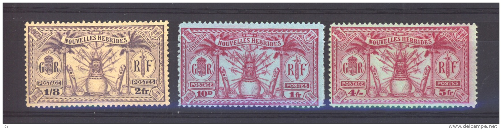 Nouvelles Hébrides  :  Yv  88-90  * - Unused Stamps