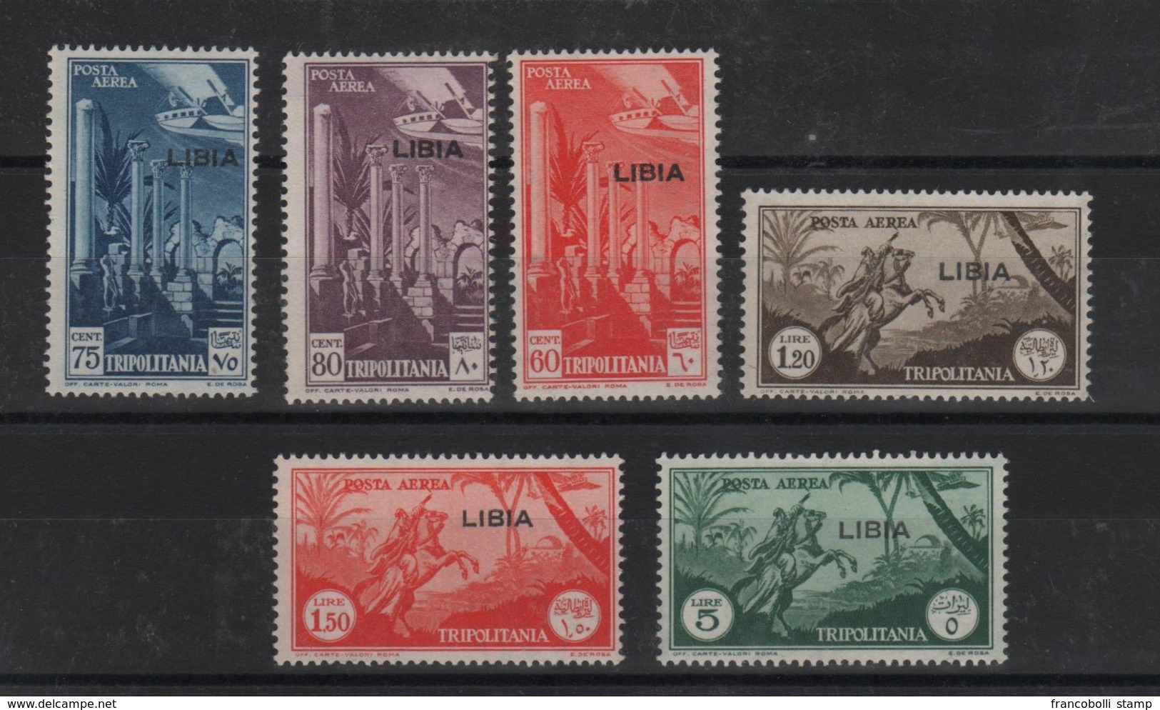 Libia 1940-41 Posta Aerea Serie Cpl MNH - Libia