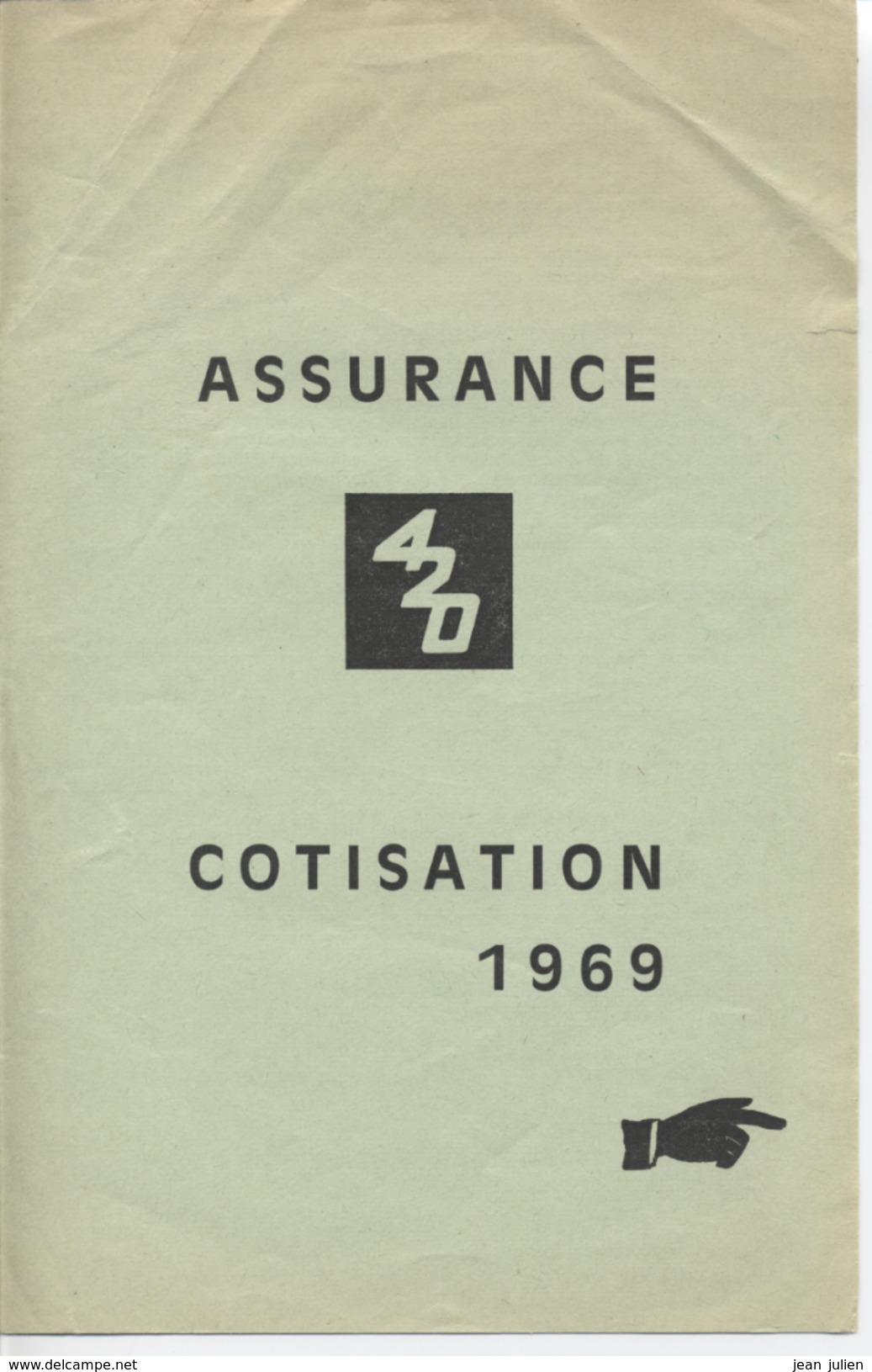 420 CLASS INTERNATIONAL ASSOCIATION  -  Certificat de conformité - Régles de la série - avec autocollants - 1965