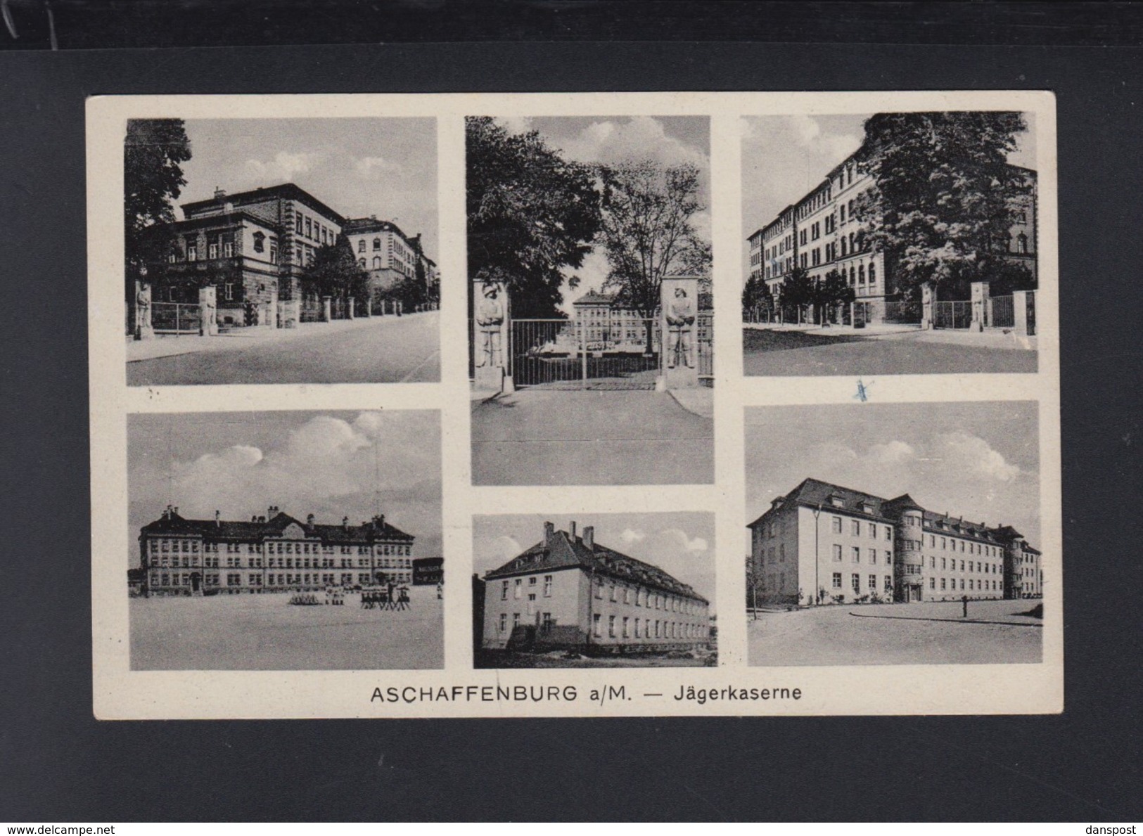 Dt. Reich AK Aschaffenburg Jägerkaserne Feldpost 1943 - Aschaffenburg