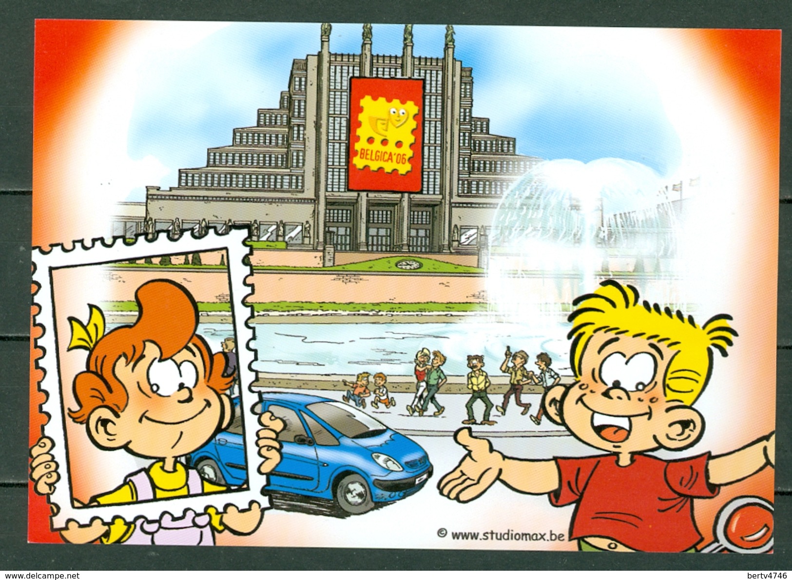 2006 - CP/PK  Groetjes Van Op De Boekenbeurs, Tot Binnenkort Op Belgica '06 (2 Scans) - Cartes Postales 1951-..