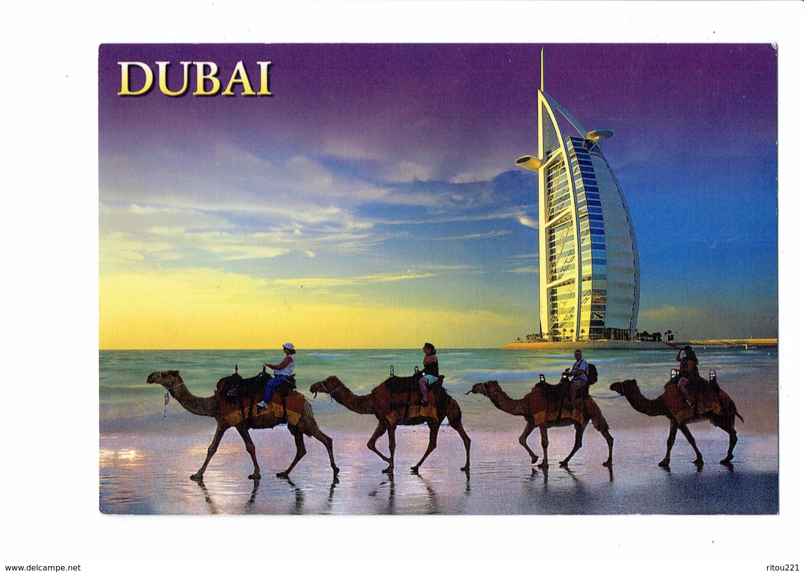 Cpm - DUBAI - United Arab Emirates - N°222 - Awni - BURJ AL ARAB - HOTEL - Animation Chameaux - - Dubai