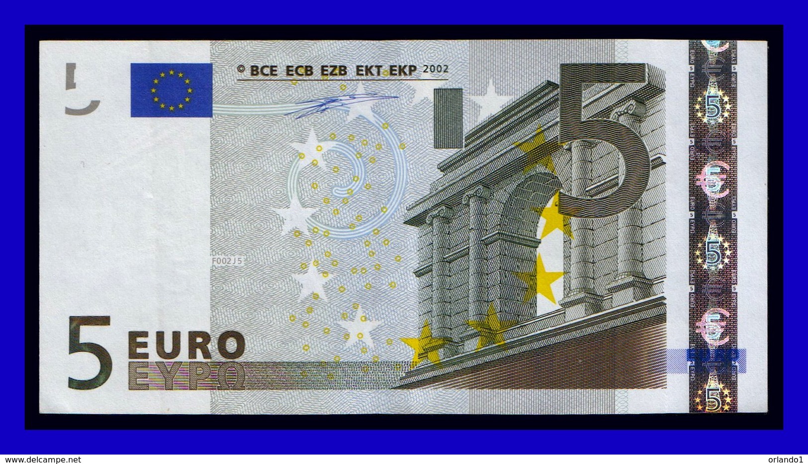 5 EURO "N"AUSTRIA Firma DUISENBERG  F002 J5   SEE SCAN!!!!!! - 5 Euro