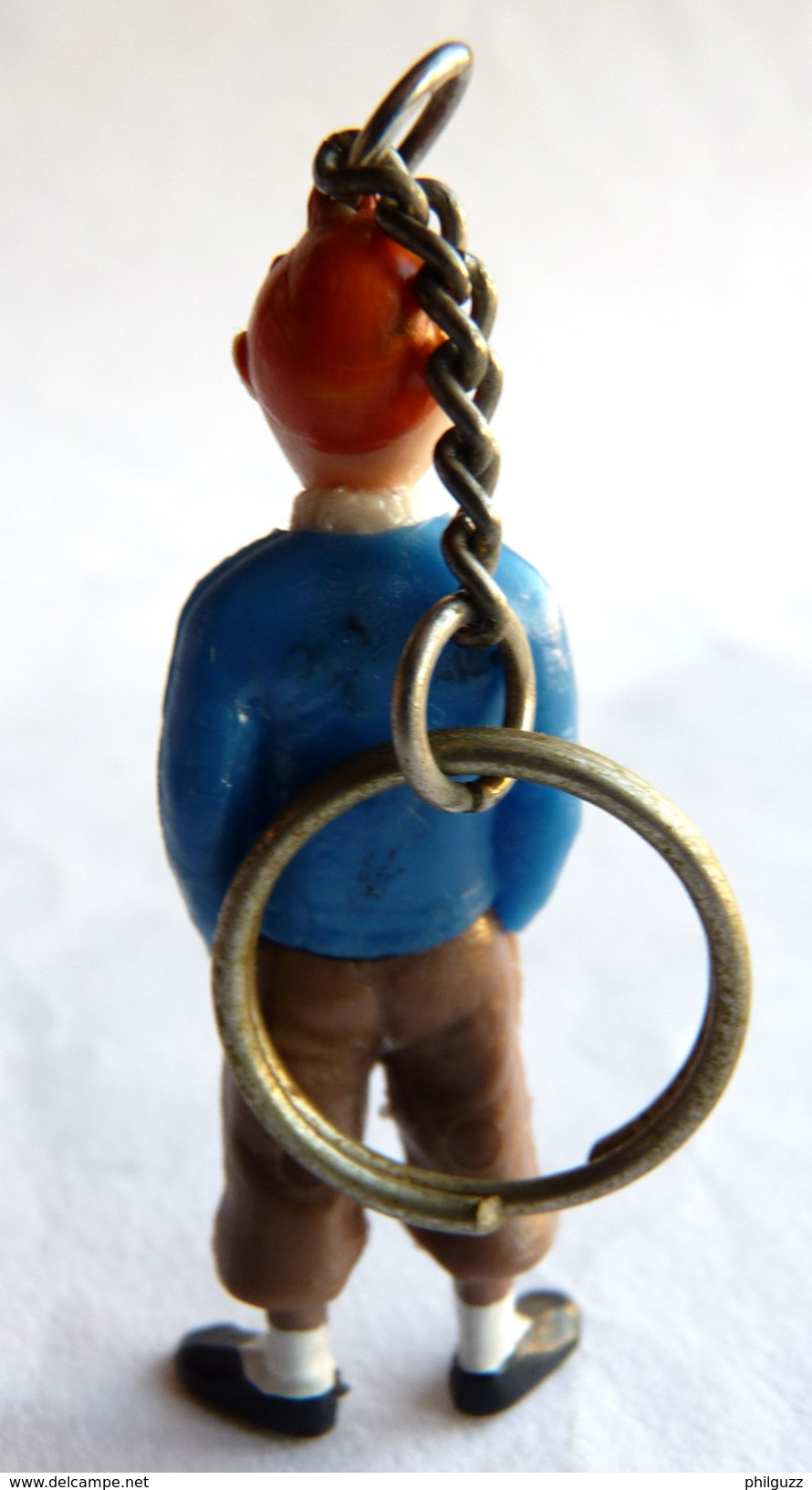 RARE FIGURINE PORTE CLES TINTIN  SANS MILOU AMOVIBLE ENTRE LES JAMBES Années 60 Origine PAYS BAS - Tintin