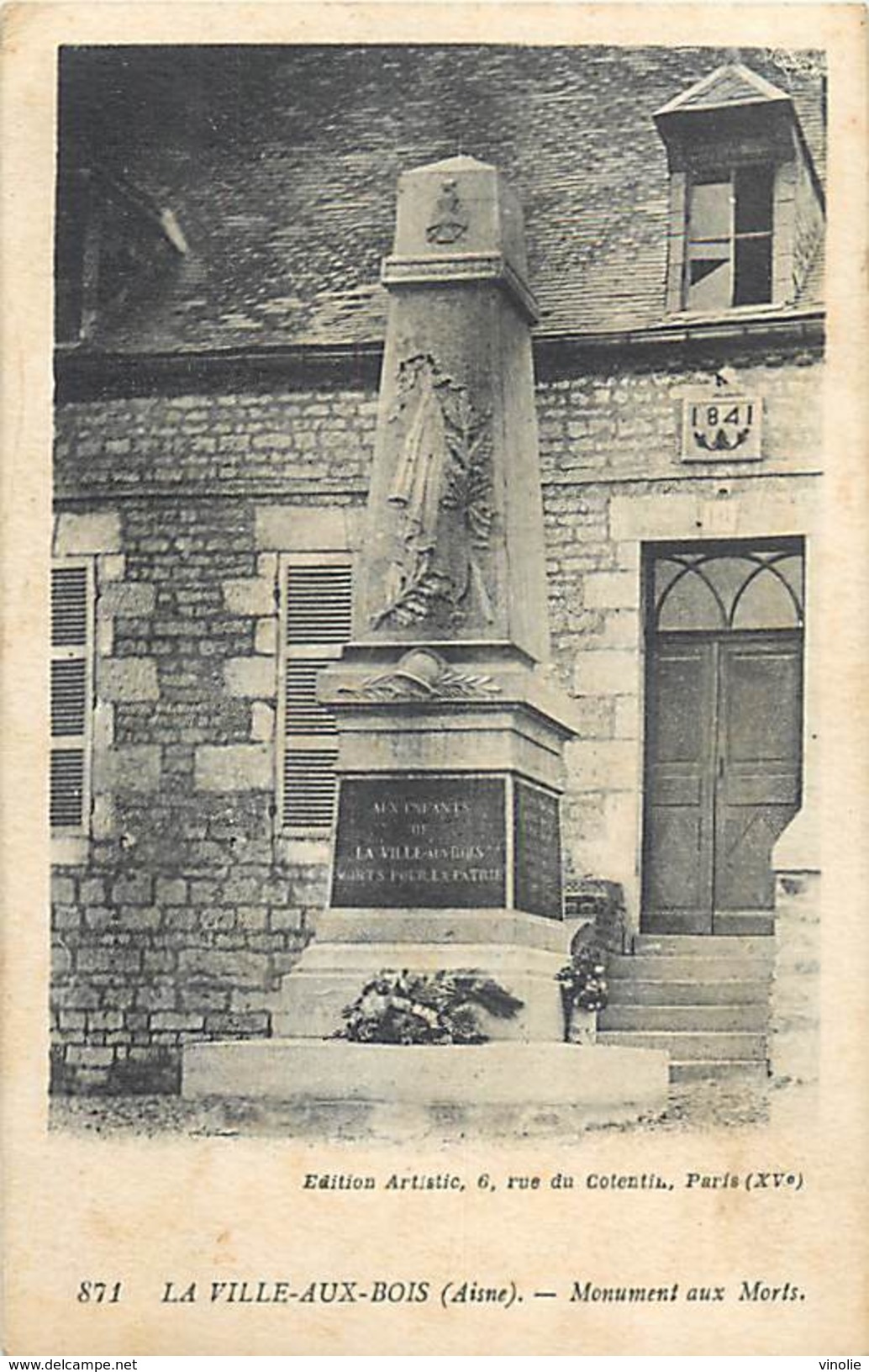 A-17-2012 : MONUMENT AUX MORTS DE LA GRANDE-GUERRE 1914-1918. LA VILLE AUX BOIS - Other & Unclassified